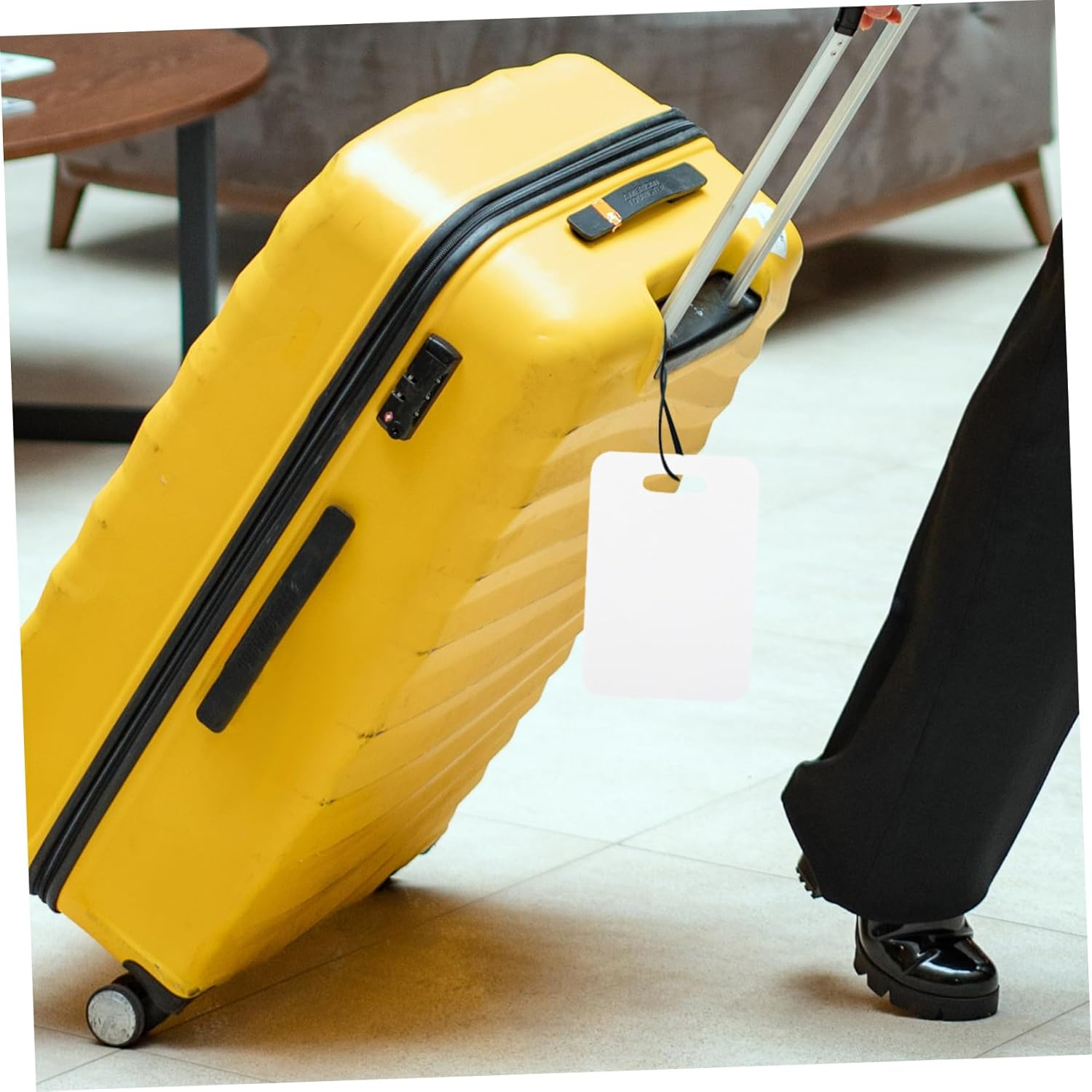 DIKACA 10Pcs Aluminum Sublimation Luggage Tags Double-Sided Blank Heat Transfer Name Tags for Suitcases Travel Identifier for Men Women image number 6