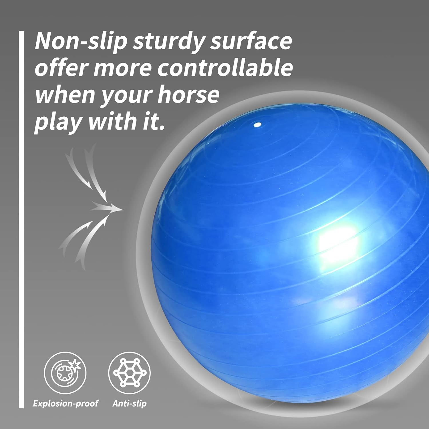 Ridefound 17 Inch Horse Play Balls Anti-Burst Herding Ball for Horse Mega Equine Ball for Play Training Horse Soccer Ball image number 2