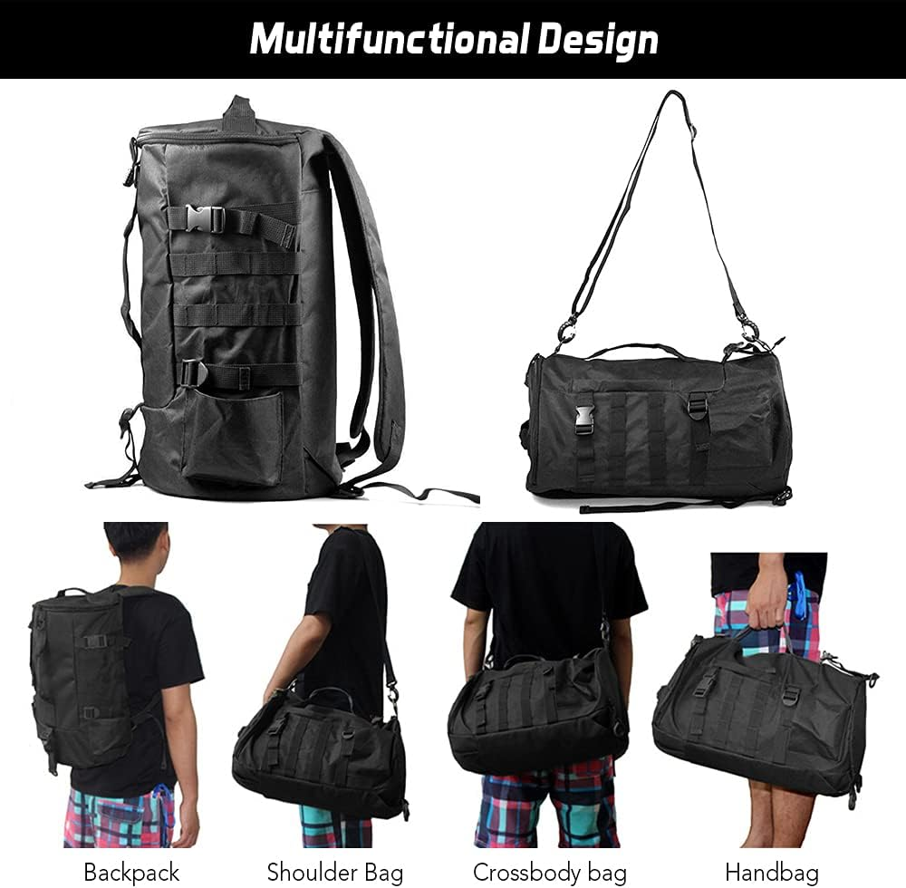 Multi-Functional Large Capacity Fishing Backpack Outdoor Travel Camping Fishing Rod Reel Tackle Bag Shoulder Bag Luggage Bag - Green image number 6