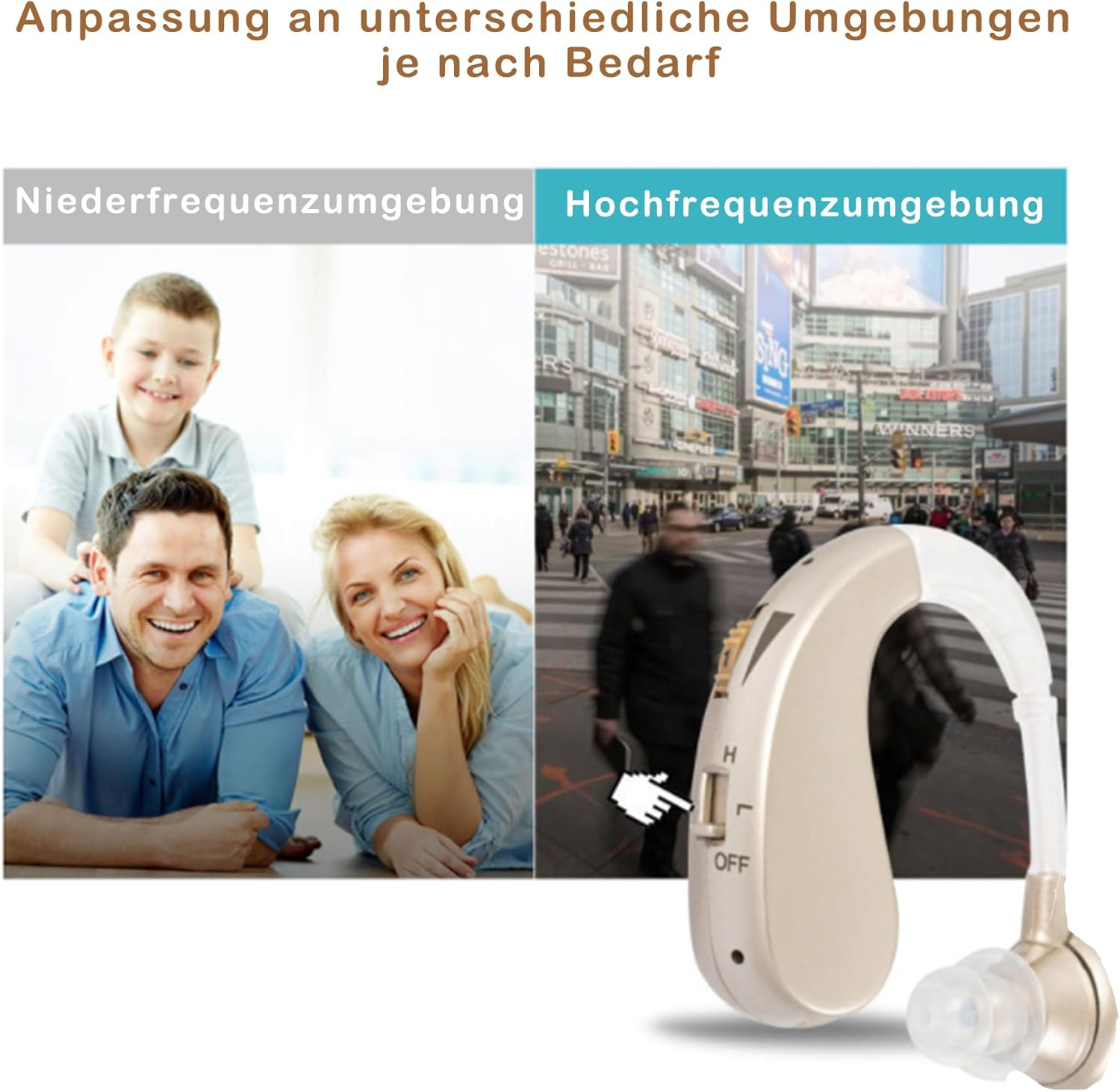 Keautfair Wireless Headphones Portable Headphones Rechargeable Gift for Elderly People (Gold)