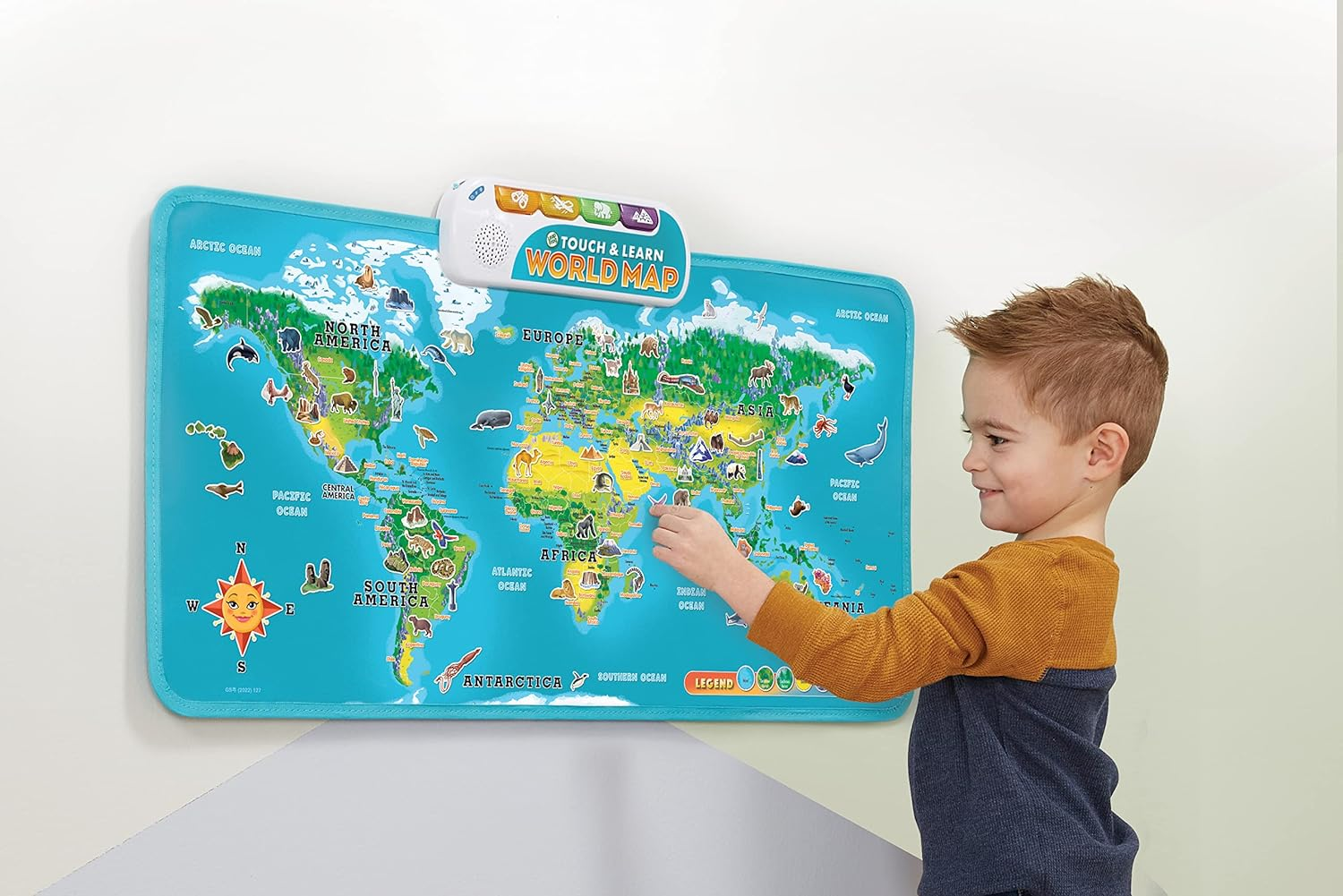 Leapfrog Touch & Learn World Map - Interactive Map, World Map - 615703 - Multicoloured