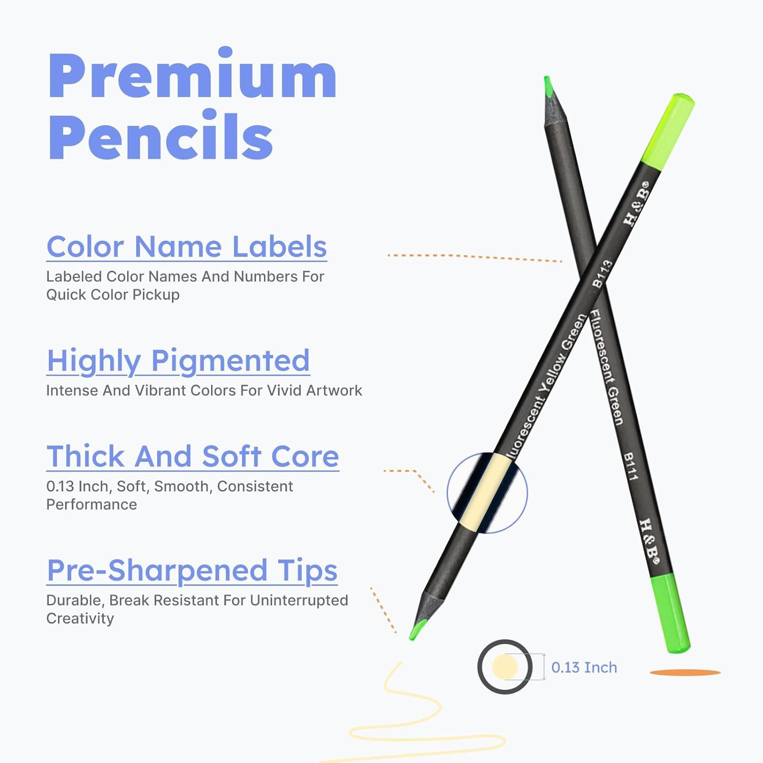 72Pcs Sketching Pencils Set - Drawing Sketch Kit Includes 12 Colored Pencil & 60 Sheets Sketchbook, Gifts for Adults Teens Girls Boys Kids Art Beginners, Fluorescent Colored Set image number 4