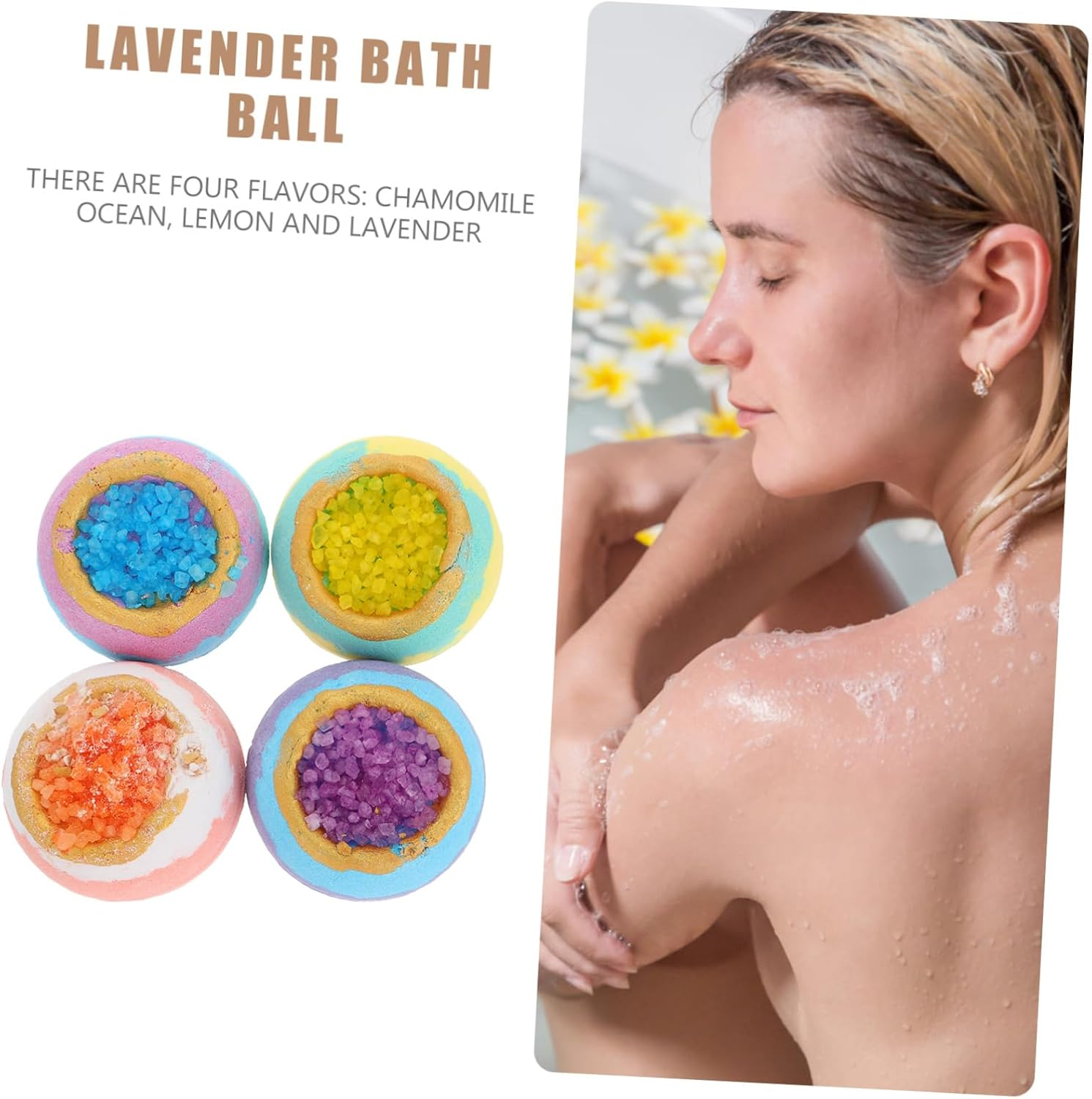 Ipetboom 4Pcs Boys and Girls Bomb Balls Essential Oil Bathing Supplies Fun for Boys and Girls