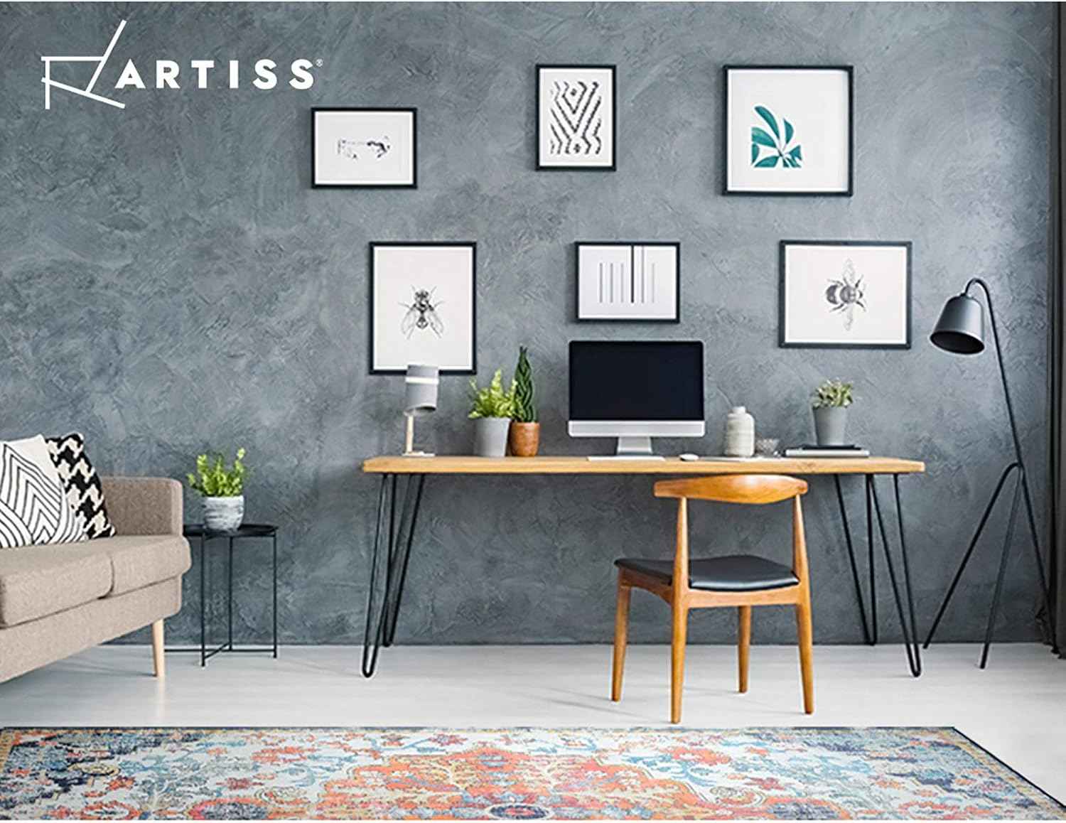 Artiss Floor Rugs, 160 X 230Cm Floors Runner Area Rug for Living Room Large Carpet Mat Home Bedroom Kitchen Decor Outdoor Indoor Accessories, Washable Rectangle Short Pile Easy Care Multicoloured. image number 5