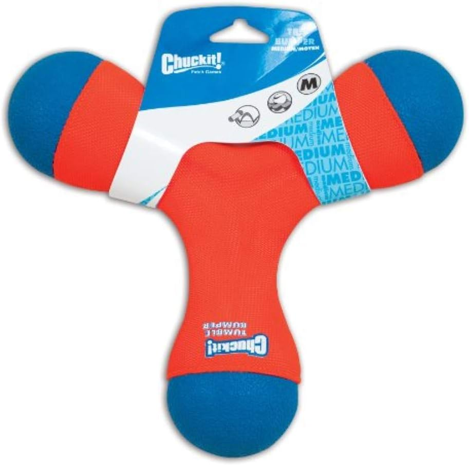 Chuckit! 52062 Tri Bumper Dog Toy, Orange/Blue, Medium image number 4