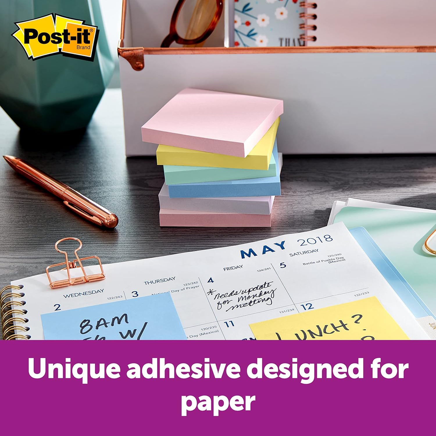 Post-It Greener Notes, 3 in X 3 In, Helsinki Collection, 100 Sheets/Pad, 12 Pads/Pack (654-RP-A) image number 7