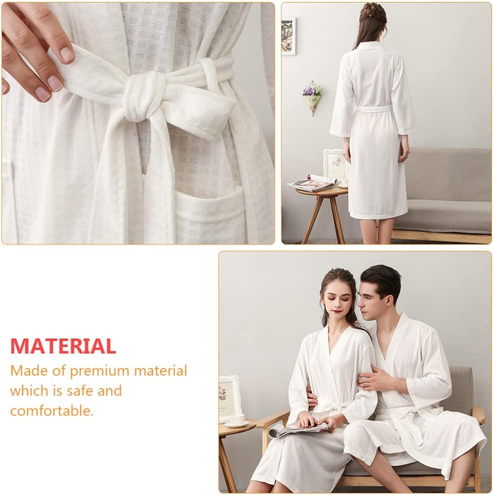 Classic Bath Robe Dacron Bathrobe Towel Luxury Long Spa Robe Plush Lightweight Absorbent Sleepwear Kimono Robe for Women Home Hotel Size image number 1