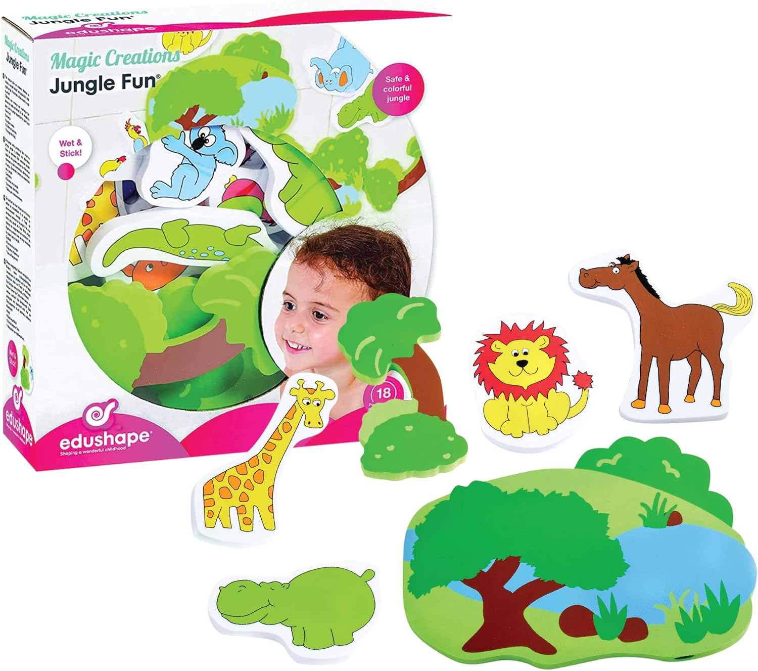 Edushape Tub Fun Jungle Bath Toys, Multicolor image number 1