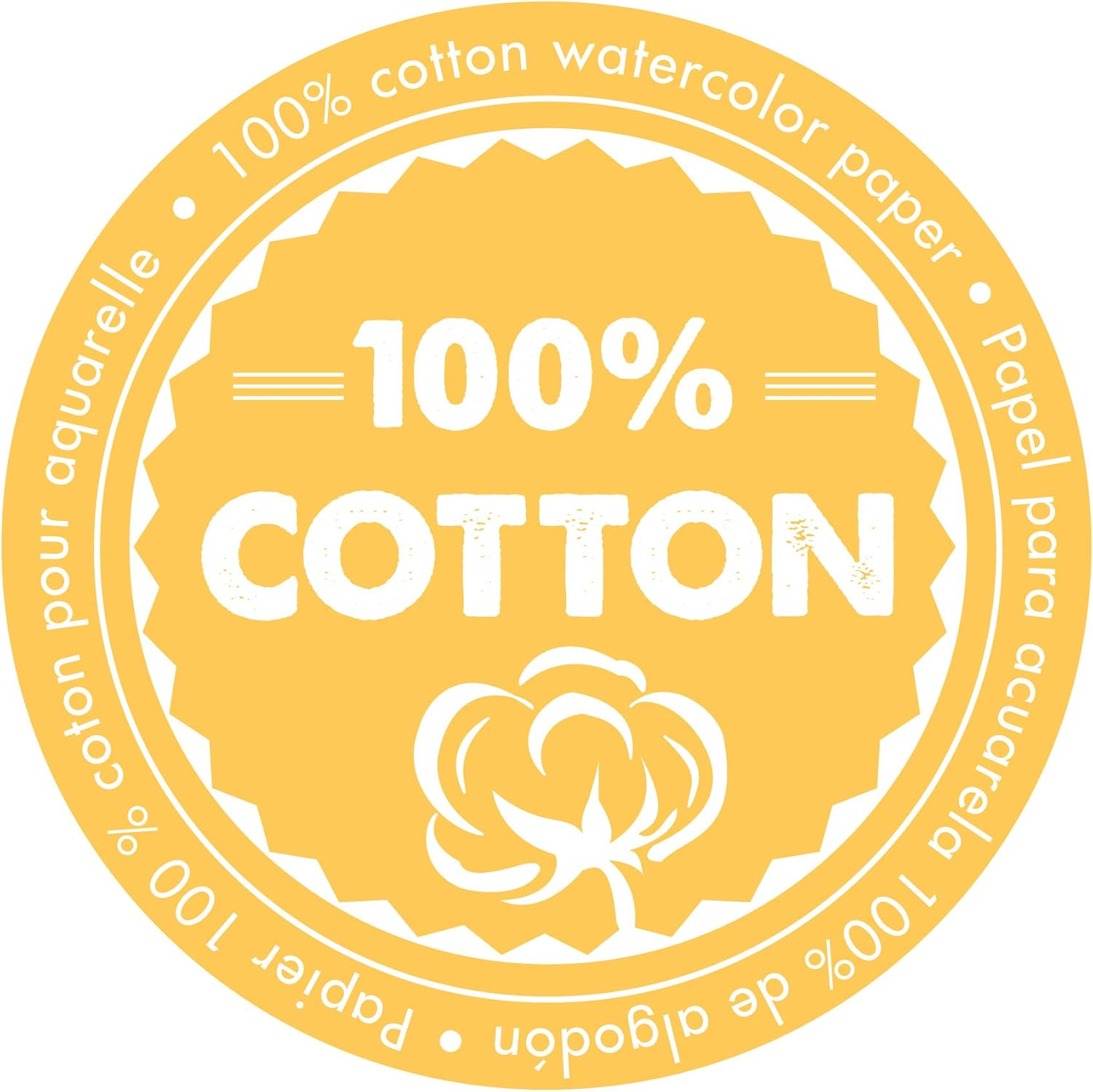 Speedball Fluid 100% Rag CP Watercolour Block Pad, 15 Sheets 9X12 Inches, Superior-Grade Material, Distinctive Textured Surface, Ideal for Watercolour Artistry