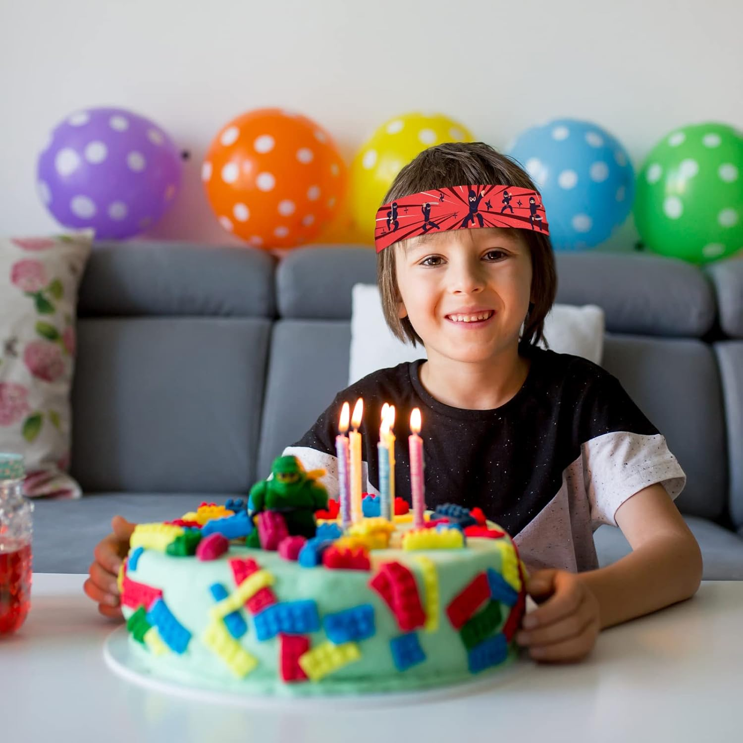 ZOIIWA 24 Pcs Ninja Headband Ninja Birthday Party Decorations image number 4