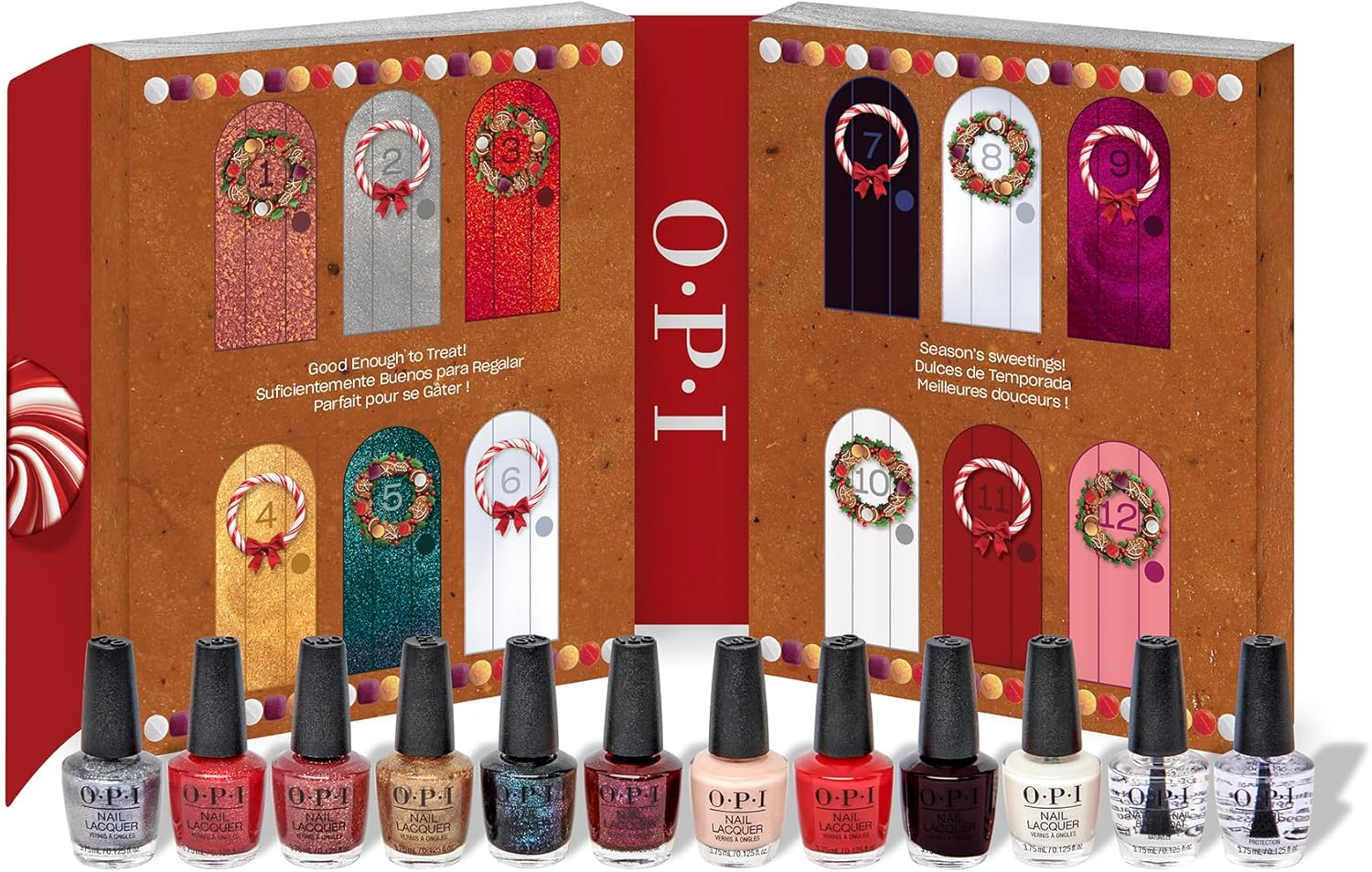 OPI Mini Holiday 2025 Collection Advent Calendar Nail Polish Gift Set (12 Pieces) image number 2
