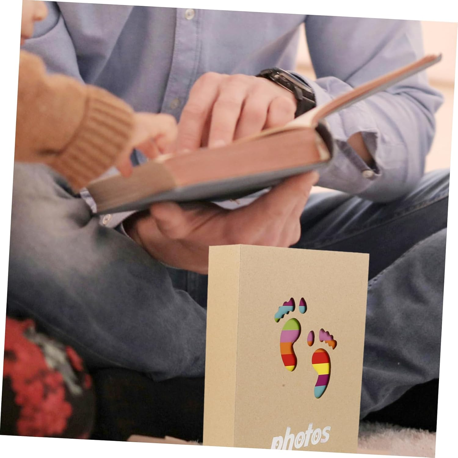 SHOWERORO 2Pcs Cute Photo Album Decorative Keepsake for Boy Girl Compact Portable Design Present for Birthdays Weddings Special Occasions