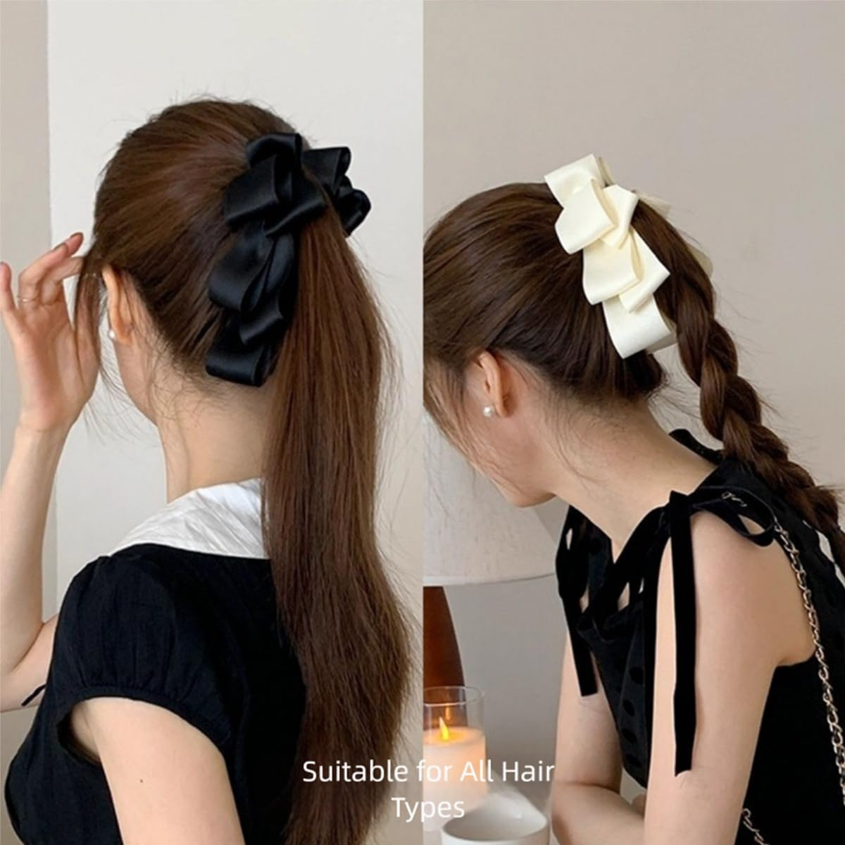 2Ps Hair Clips Women'S Band Butterfly Knot Shape Duckbill Hair Clips for Styling Hair Thick & Thin Clips image number 1