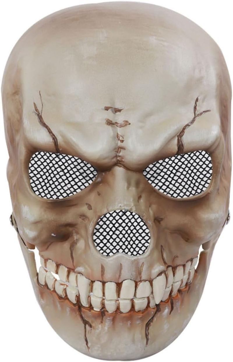 Costume Bay Skull Masquerade Mask Skeleton Helmet Halloween Movable Jaw Full Head Horror Scary Michael Myers Image Cosplay Musk Party Decor Cartoon Masks