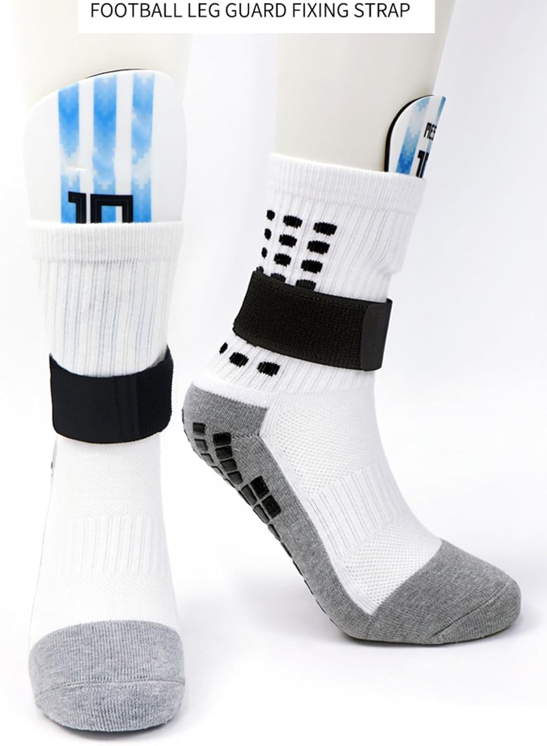 2 Pair Soccer Shin Guards Fixed Straps, Lightweight Adjustable Football Shin Pads Tie Straps for Men, Women & Youth, Comfortable Leg Guards Fixed Straps for Soccer Training & Matches image number 6