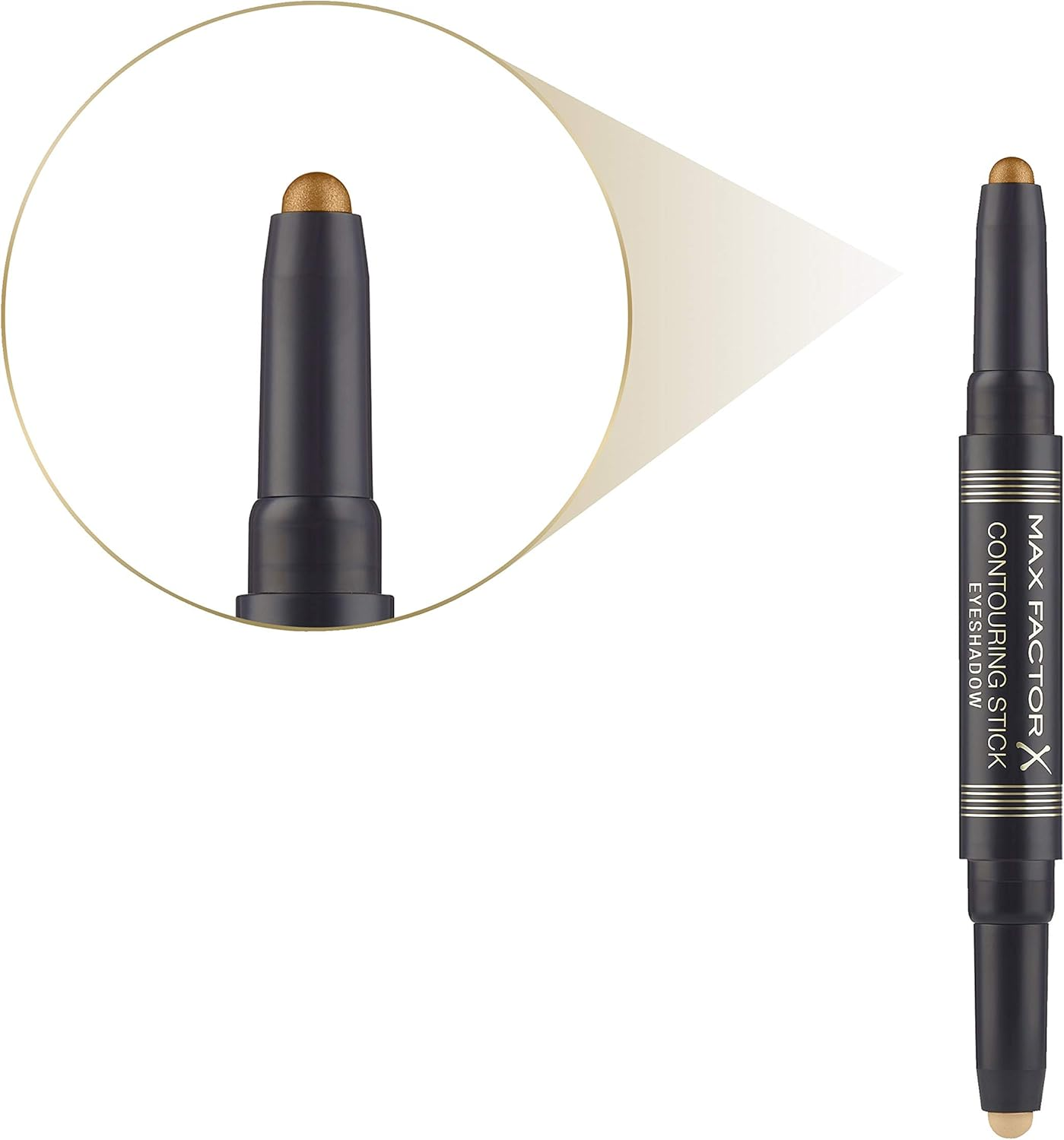Max Factor Contouring Stick Eyeshadow Pink Gold & Bronze Moon - Eyeshadow Pencil with Two Shimmering Colour Shades for a Successful Eye Look - with Creamy Texture