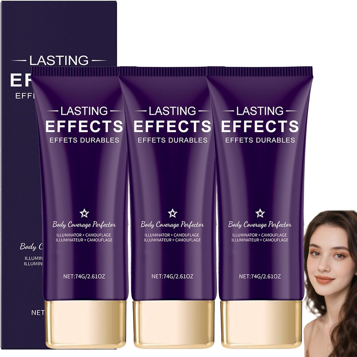 Body Coverage Perfector, Waterproof Sweatproof Body Concealer, Tattoo Cover up Makeup, Full Coverage Leg Makeup, Leg Product to Cover Veins, Long-Lasting Lightweight Body Foundation (2PCS)