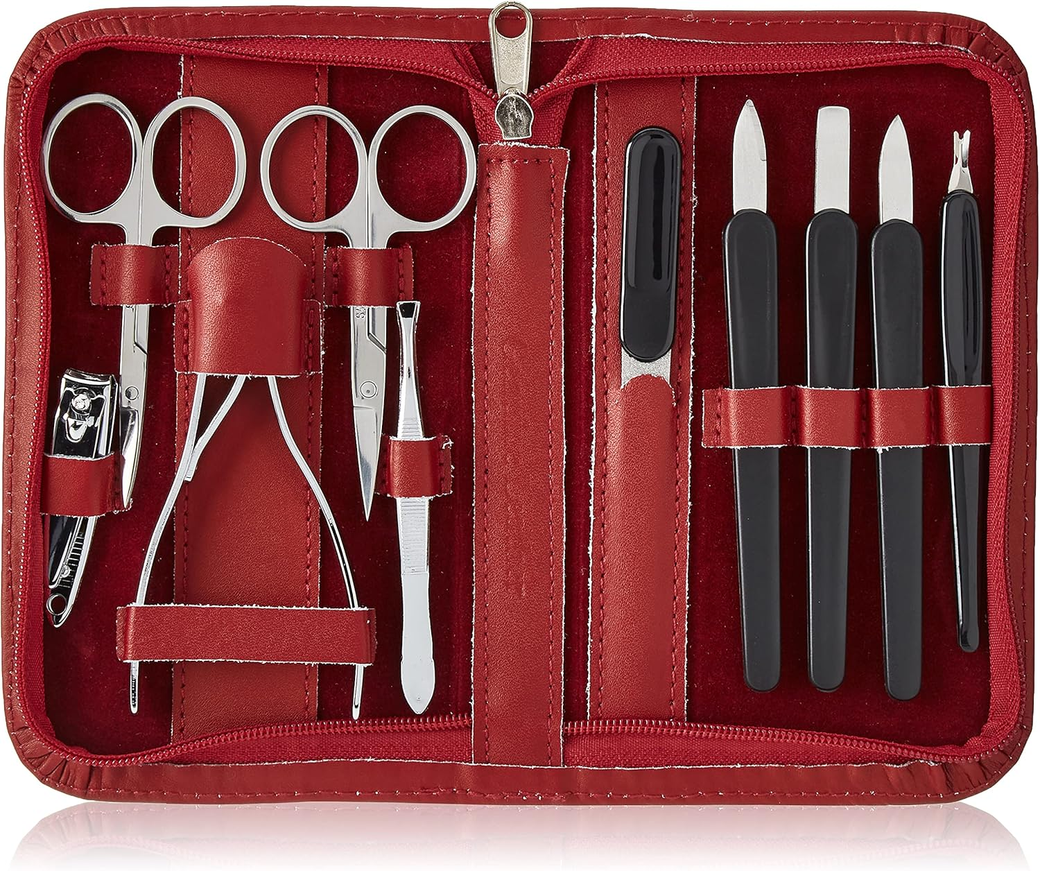 Clauss Manicure Case Real Leather Darkbrown