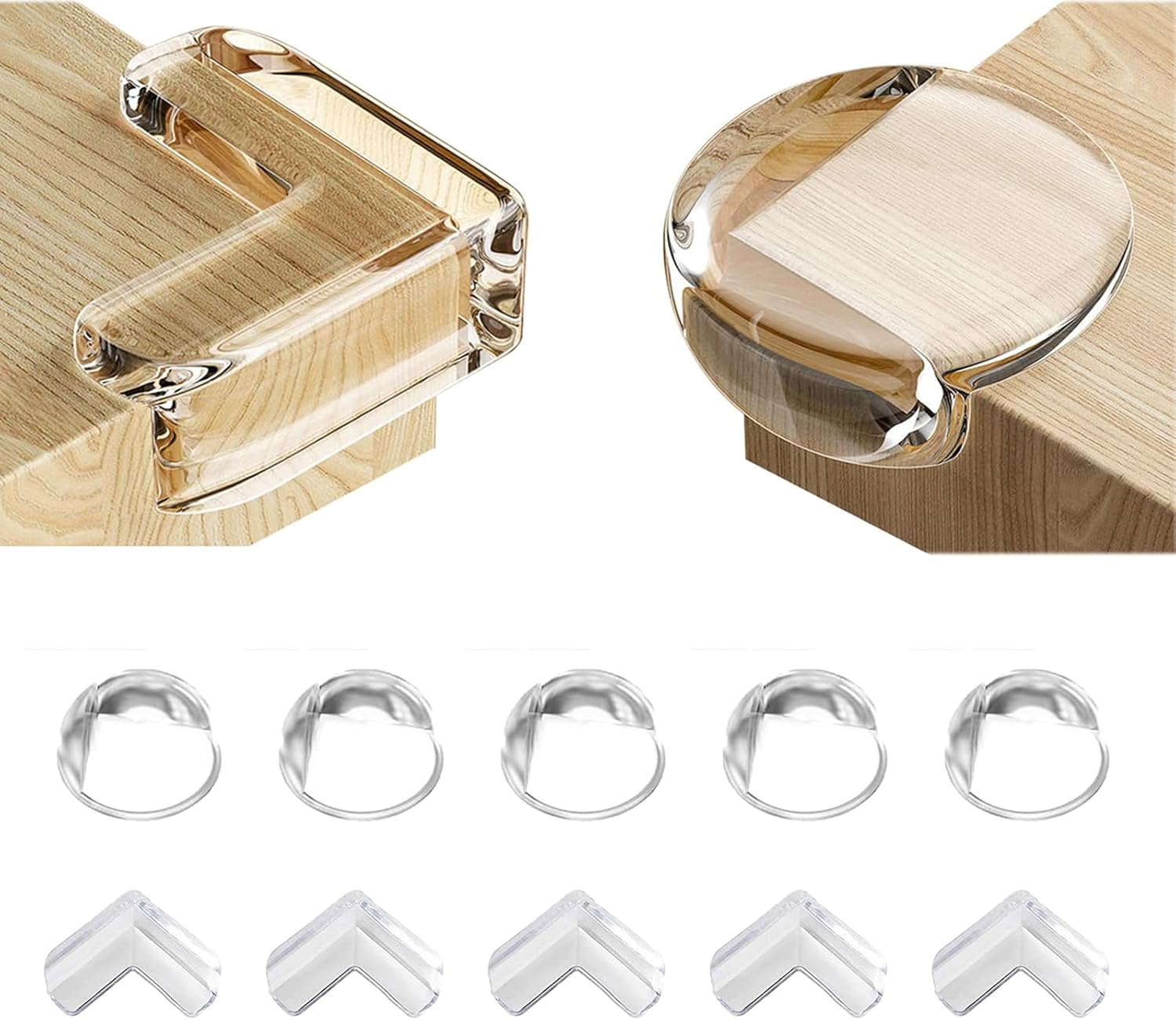 10 PCS Corner Protectors for Baby, Baby Proof Table Corner Protectors for Baby, Furniture Corner Guard and Edge Safety Bumper for Table Edges or Sharp Corners Baby Proofing Injury