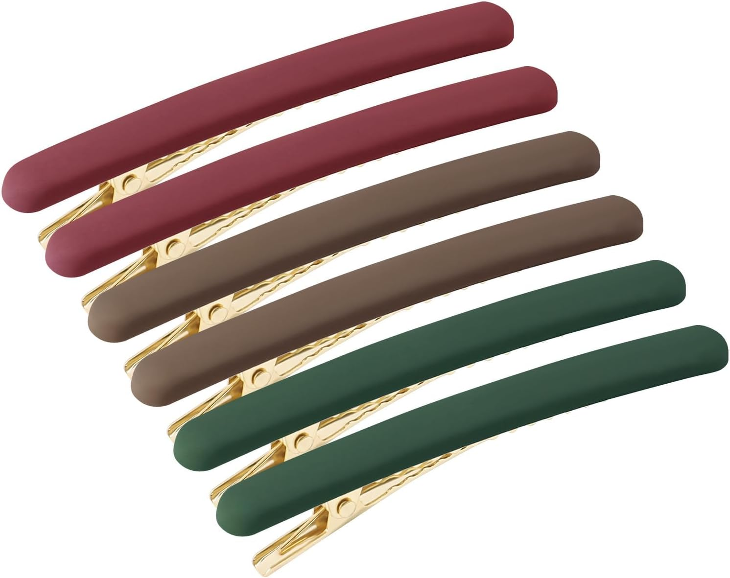 6PCS 9Cm Long Matte French Hair Clips Colored Duck Bill Hair Clips French Clasp for Girls Women Hair Accessories (3 Color 01) image number 1