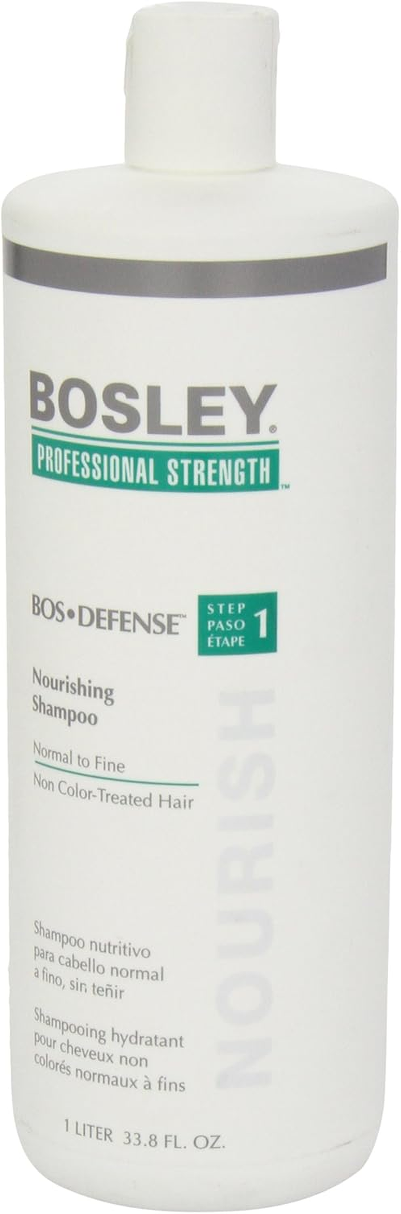 Bosley Bos-Defense Nourishing Shampoo for Normal to Fine Non Color-Treated Hair, 1000 Ml image number 1