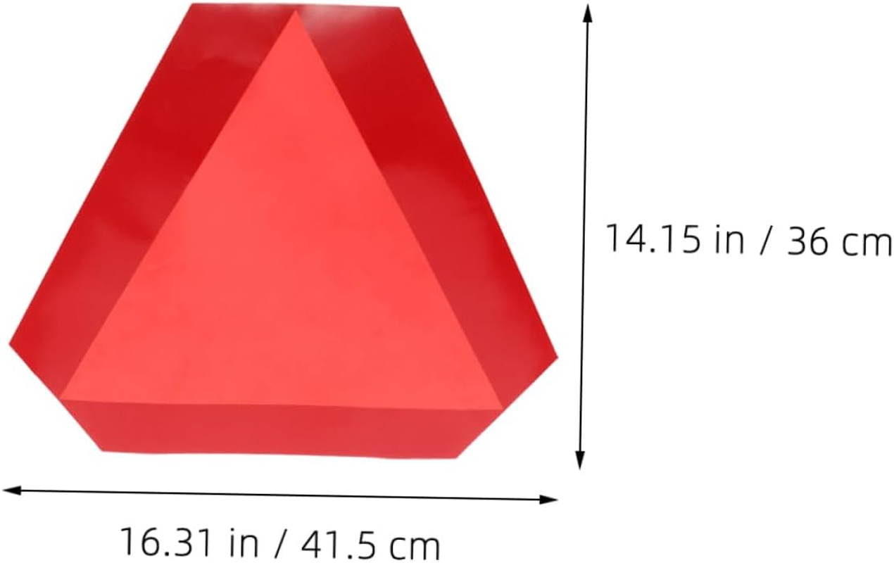 Hohopeti 2Pcs Reflective Road Sign Triangle Auto Slow Moving Sign Reflective Tape Vehicle Safety image number 1