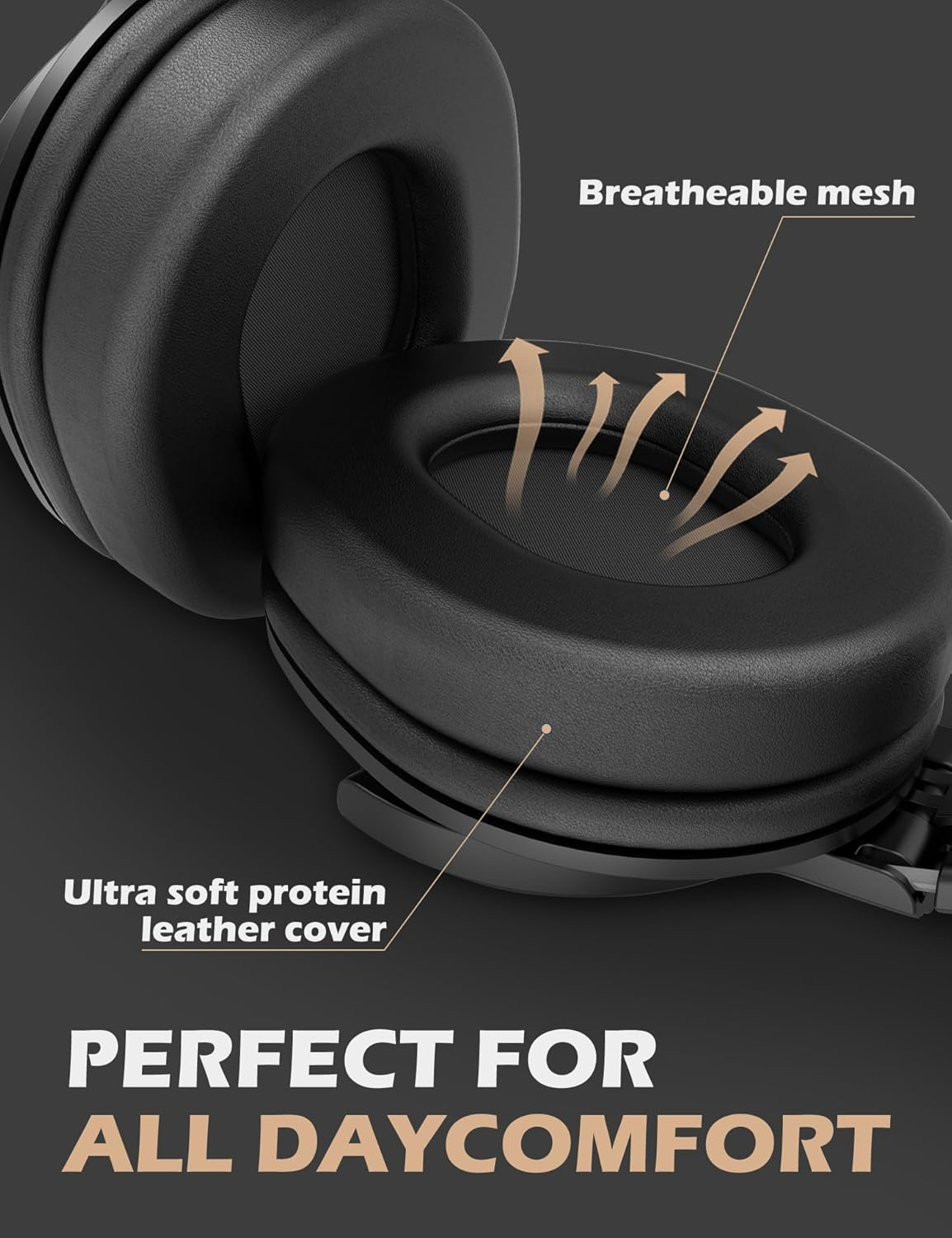 Talomen over Ear Headphones for Studio Monitoring, Professional Wired Closed-Back Headphone with Detachable Cables, High-Fidelity Audio for Tracking, Mixing, Djing, and Mastering W50X image number 3