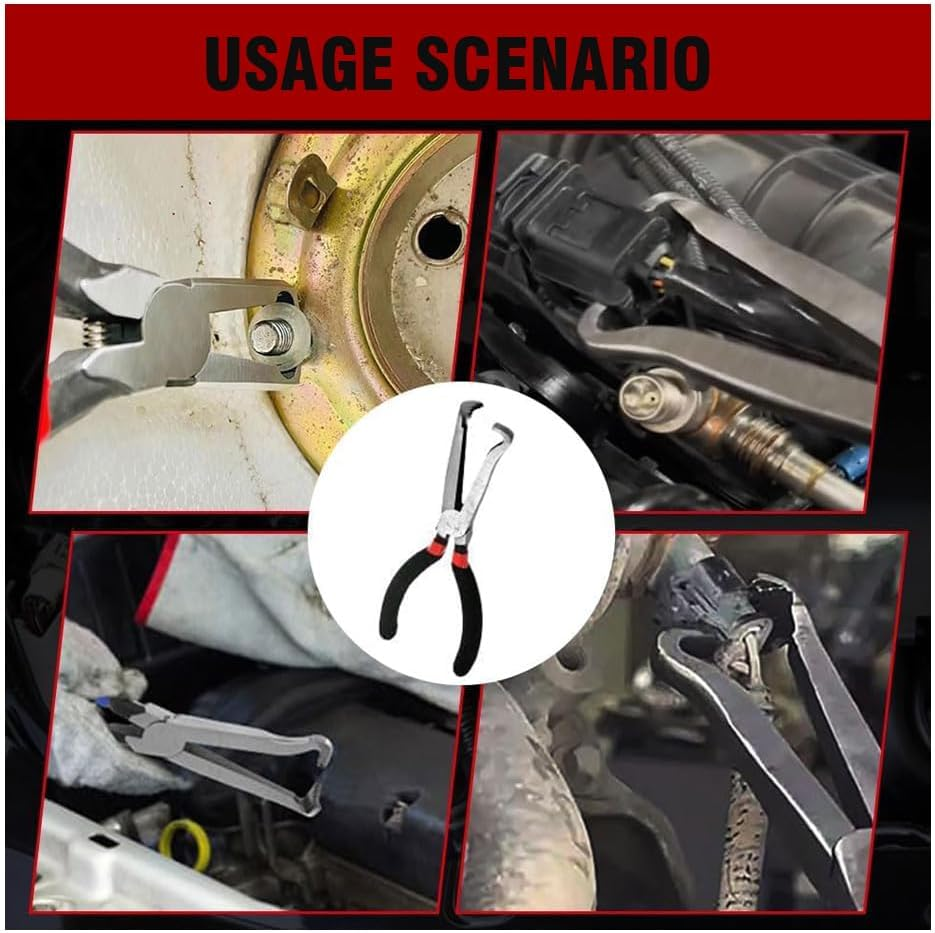 Electrical Disconnect Pliers,Long Spark Plug Disassembly Pliers,Electrical Connector Pliers Automotive Tool for Push Tab Style Plugs(Red) image number 6