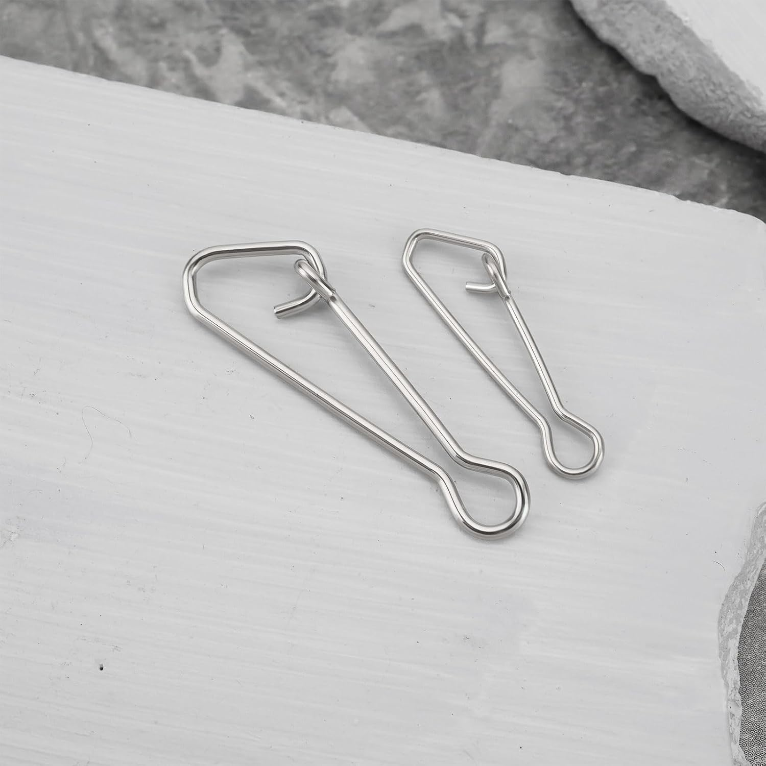 LT Easiyl 100Pcs Stainless Steel Fishing Snap Clips High Strength Quick Change Line Connectors for Saltwater and Freshwater, 5 Sizes 0# 1# 3# 5# 7# image number 2