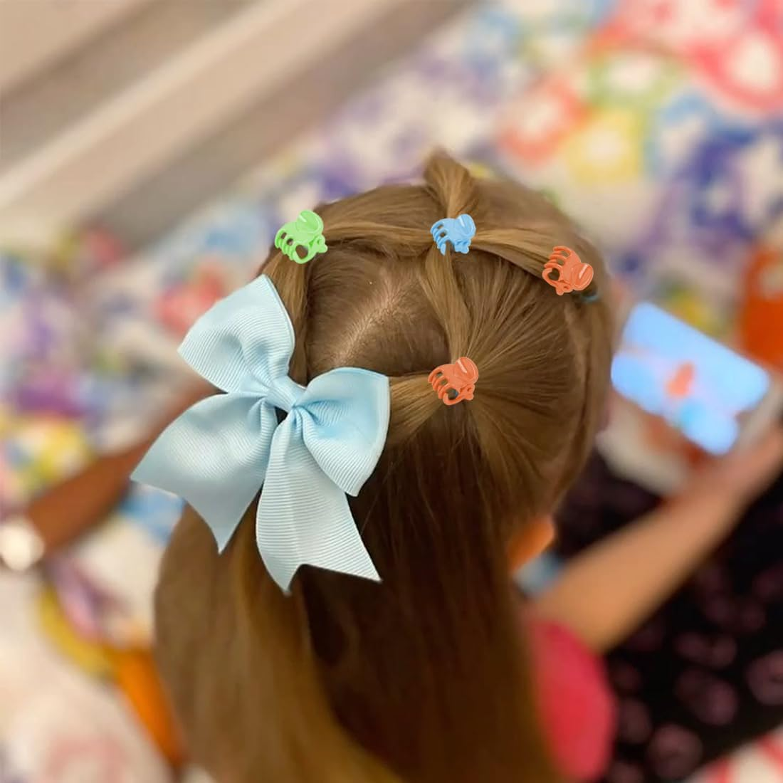 Pack of 45 1.5 Cm Small Hair Clips, Mini Hair Claws, Small Claw Clip, Plastic Small Hair Clips, Mini Hair Clips, for Girls and Women (9 Colours)