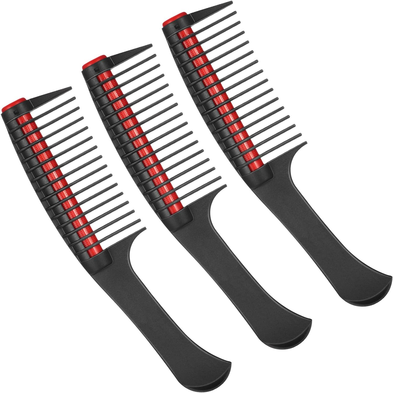 3 Pack Detangling Hair Comb - Integrated Comb & Roller, anti Splicing Comb for Salon Barber & Hair Dye image number 1