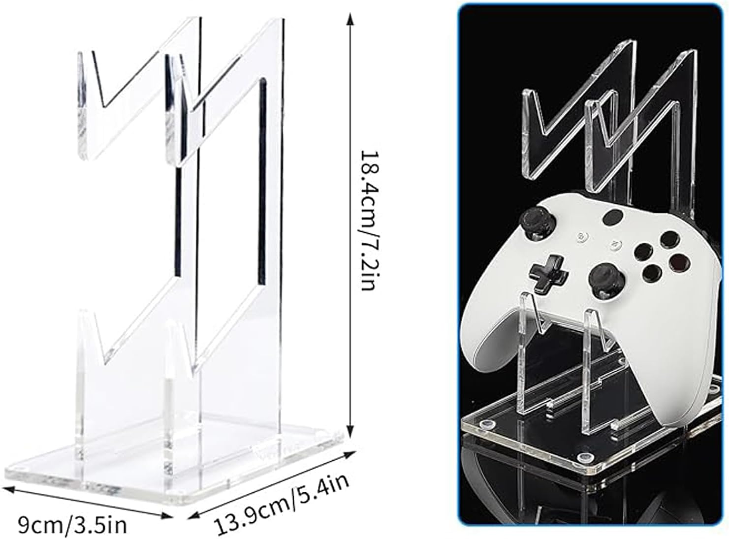 WEZCHUGHAOL Universal Dual Controller Holder for PS4, PS5, Xbox ONE, Switch - Stand and Desk Organizer image number 3