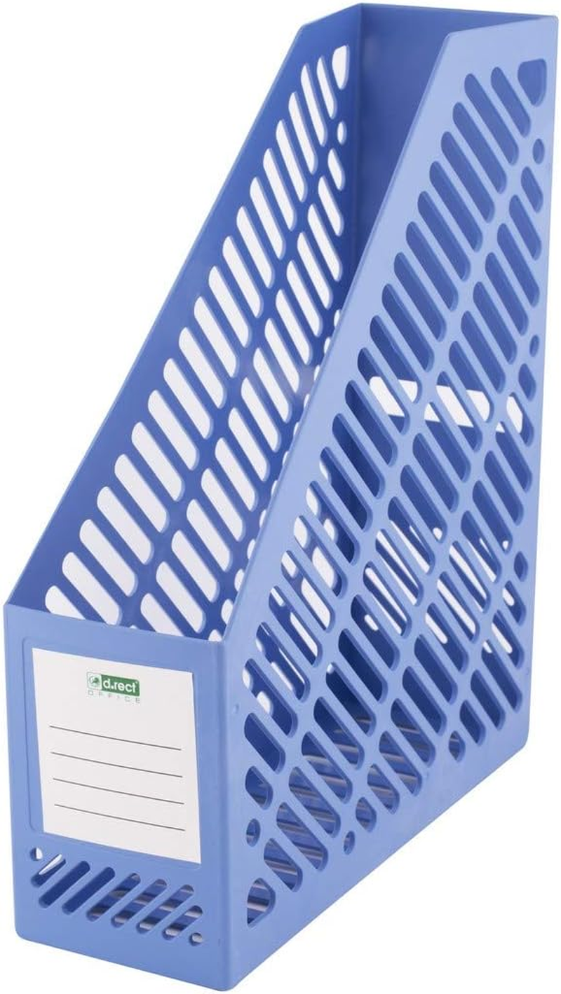 D.RECT Magazine Rack in Classic Design for Organised Storage of Documents, Booklets and Folders up to A4 - C4 Width 90 Mm Grey