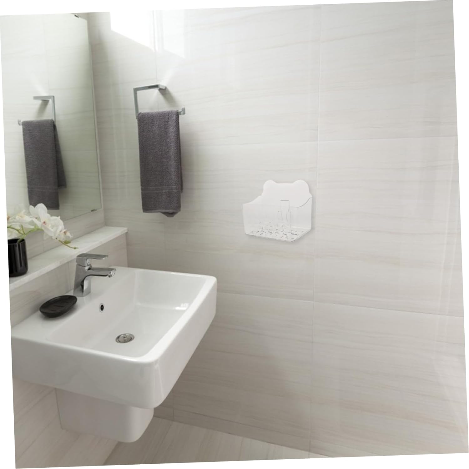 TIDTALEO Elegant Tissue Box Holder Wall-Mounted Storage Box for Kitchen Bathroom Organizer for Napkin Towel