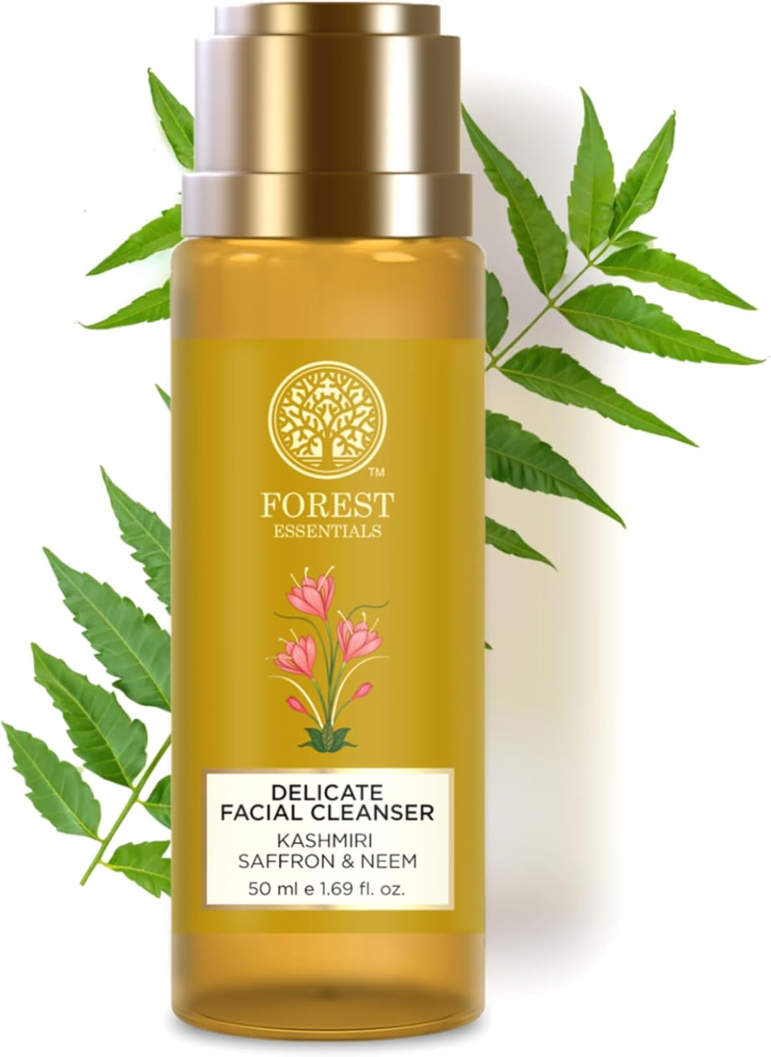 Forest Essentials Delicate Facial Cleanser Saffron and Neem image number 1