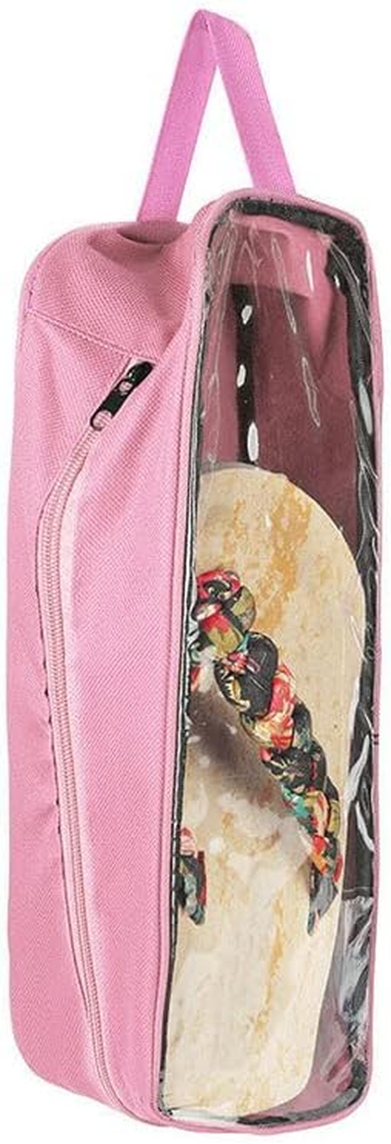 AIMALL Waterproof Portable Shoe Bag with Handle, Travel Storage Case for Shoes, Sports, Toiletries, and Cosmetics, Clear View Window, 13 X 4.72 X 5.12 Inches - Blue image number 4