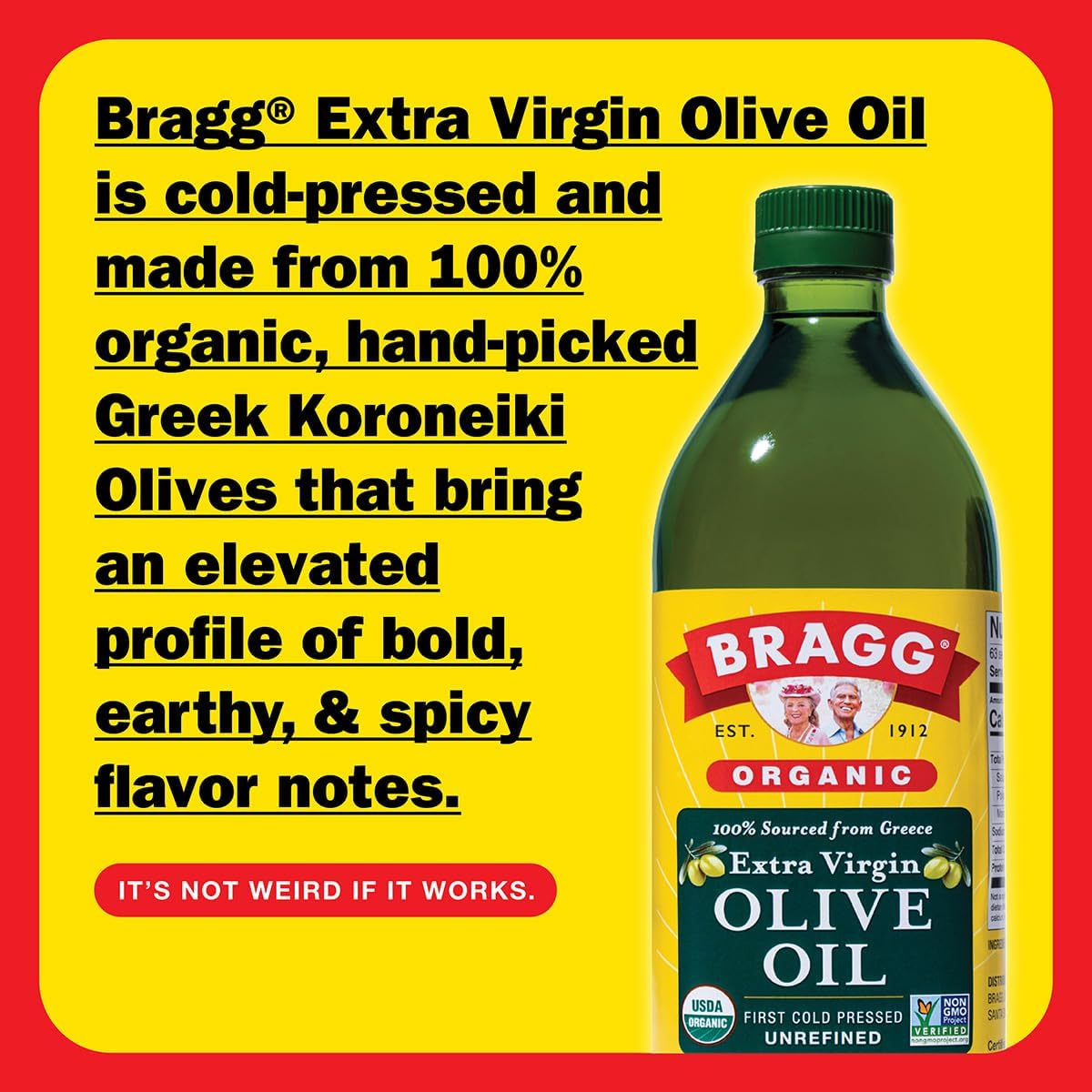 Bragg Organic Cold Pressed Olive Oil, 946 Ml