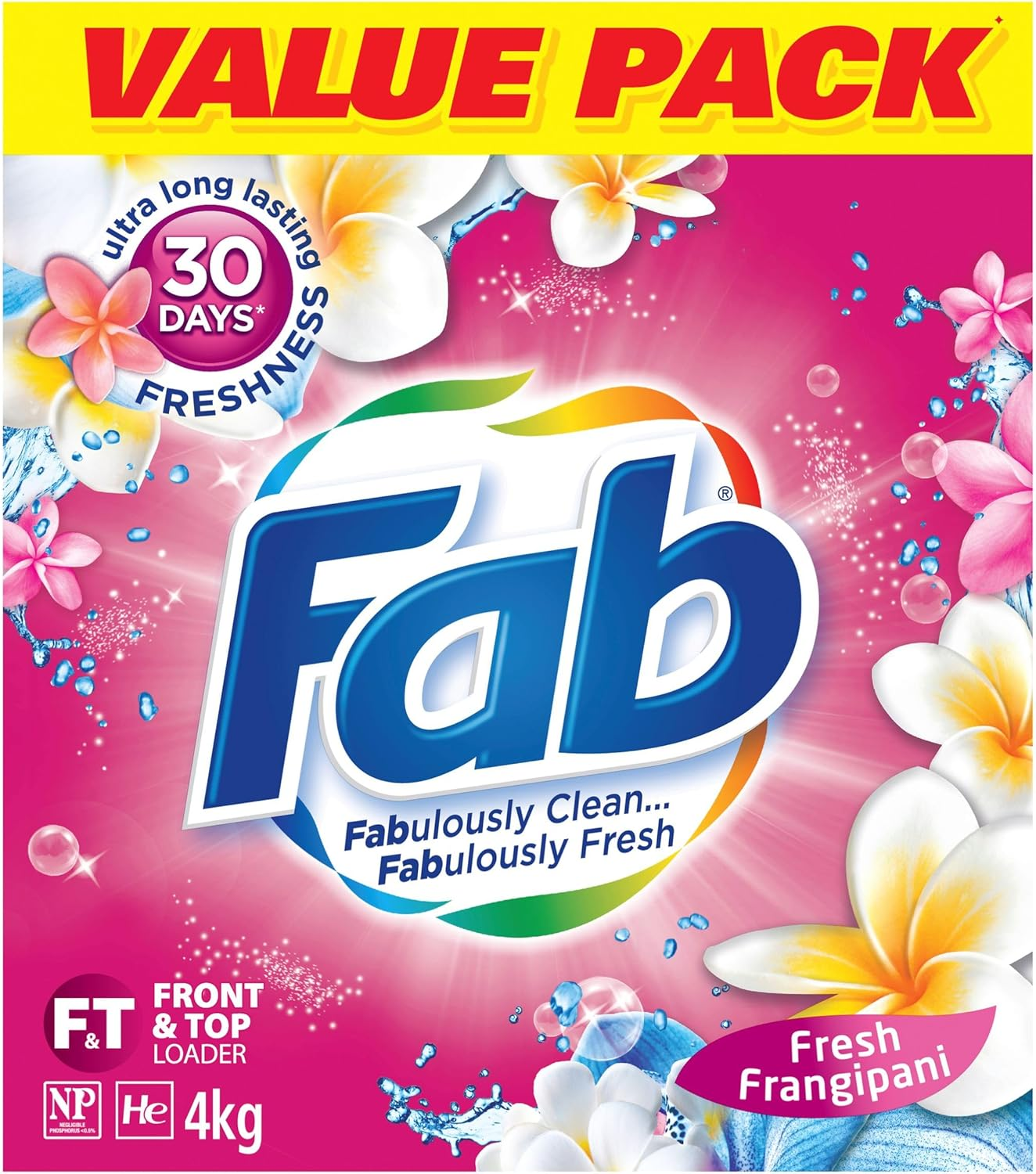 Fab Fresh Frangipani Laundry Powder Detergent 4Kg image number 4