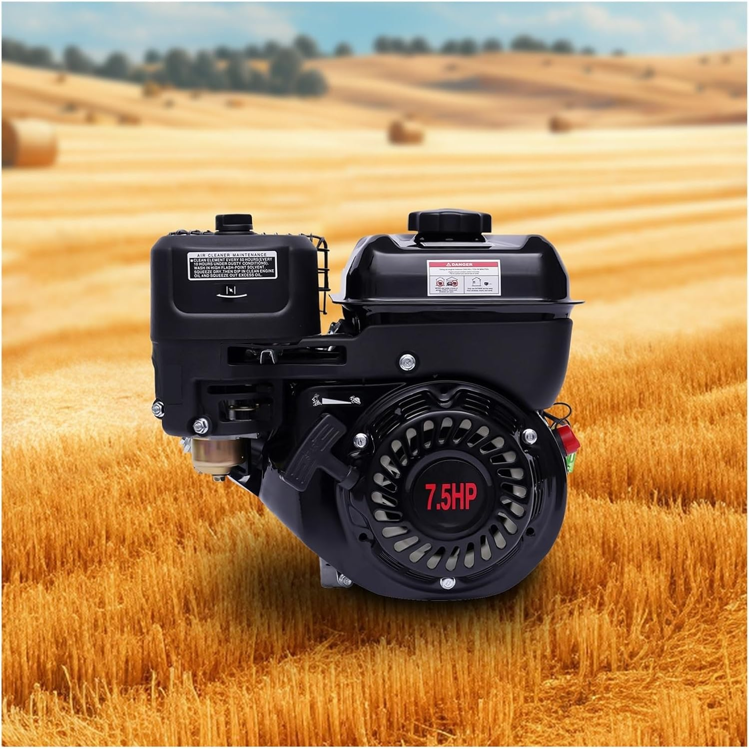 4 Stroke 7.5 HP Petrol Engine OHV Stationary Motor Kart Engine Single Cylinder Engine 210CC 5100W for Cars Speedboats image number 4