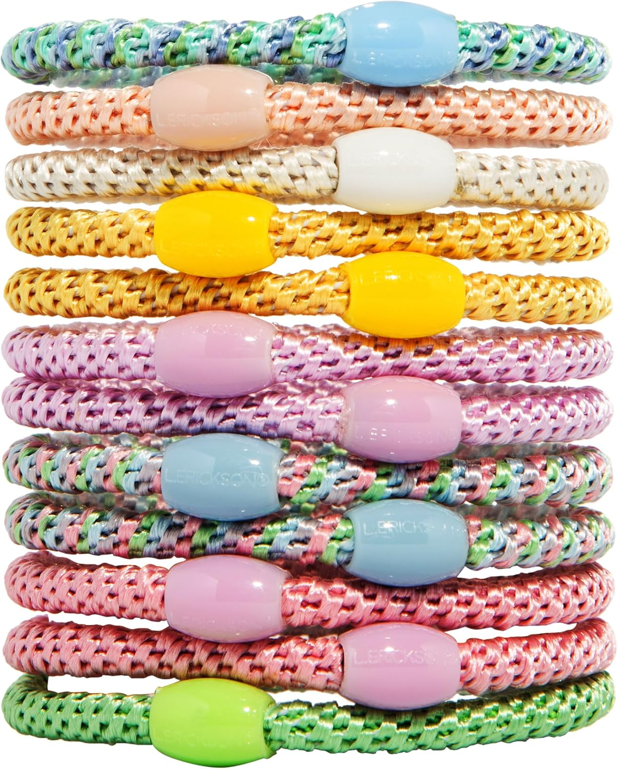 L. Erickson Grab & Go Ponytail Holder, Black, Set of Twelve - Exceptionally Secure with Gentle Hold