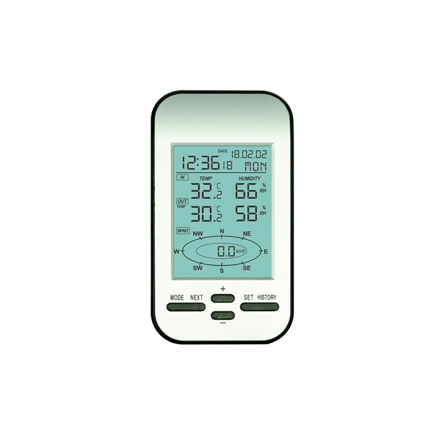 Wireless Weather Station Clock Dual Mount Wind Sensor LCD outside Speed Direction Home Chill Temperature Humidity Meter image number 4