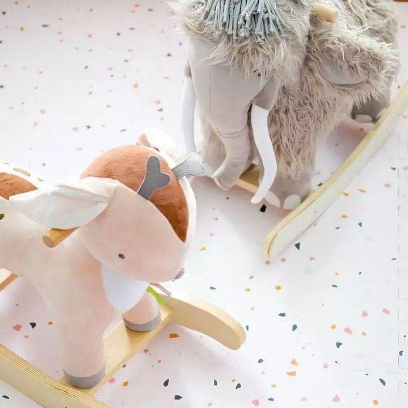 L'Il Koala Baby Play Mat & Floor Gym - 6Ft X 4Ft - Terrazzo Print - Thick & Non-Toxic Foam - Interlocking Crawling Mat for Tummy Time