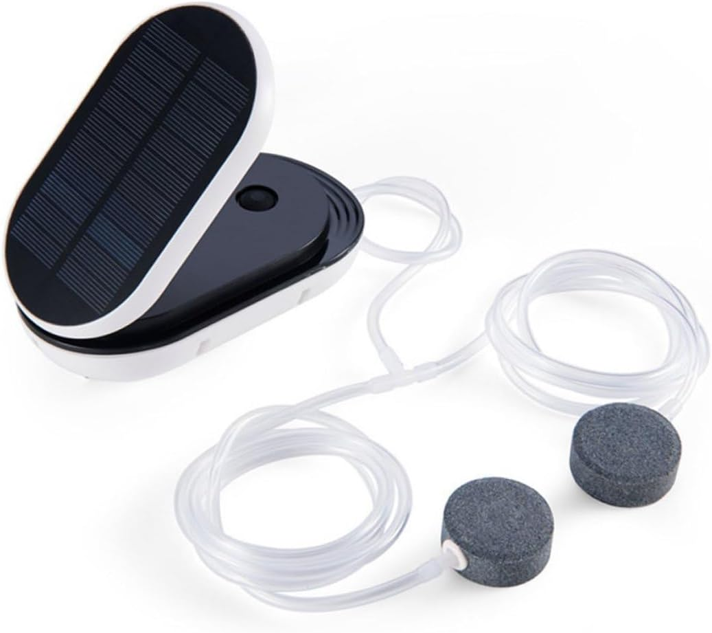 Didiseaon Solar Powered Oxygen Aerator with Pure Copper Core and Built Lithium Battery Portable Outdoor Air Pump for Aquarium Fish Tank and Garden Plants Oxygenation image number 4