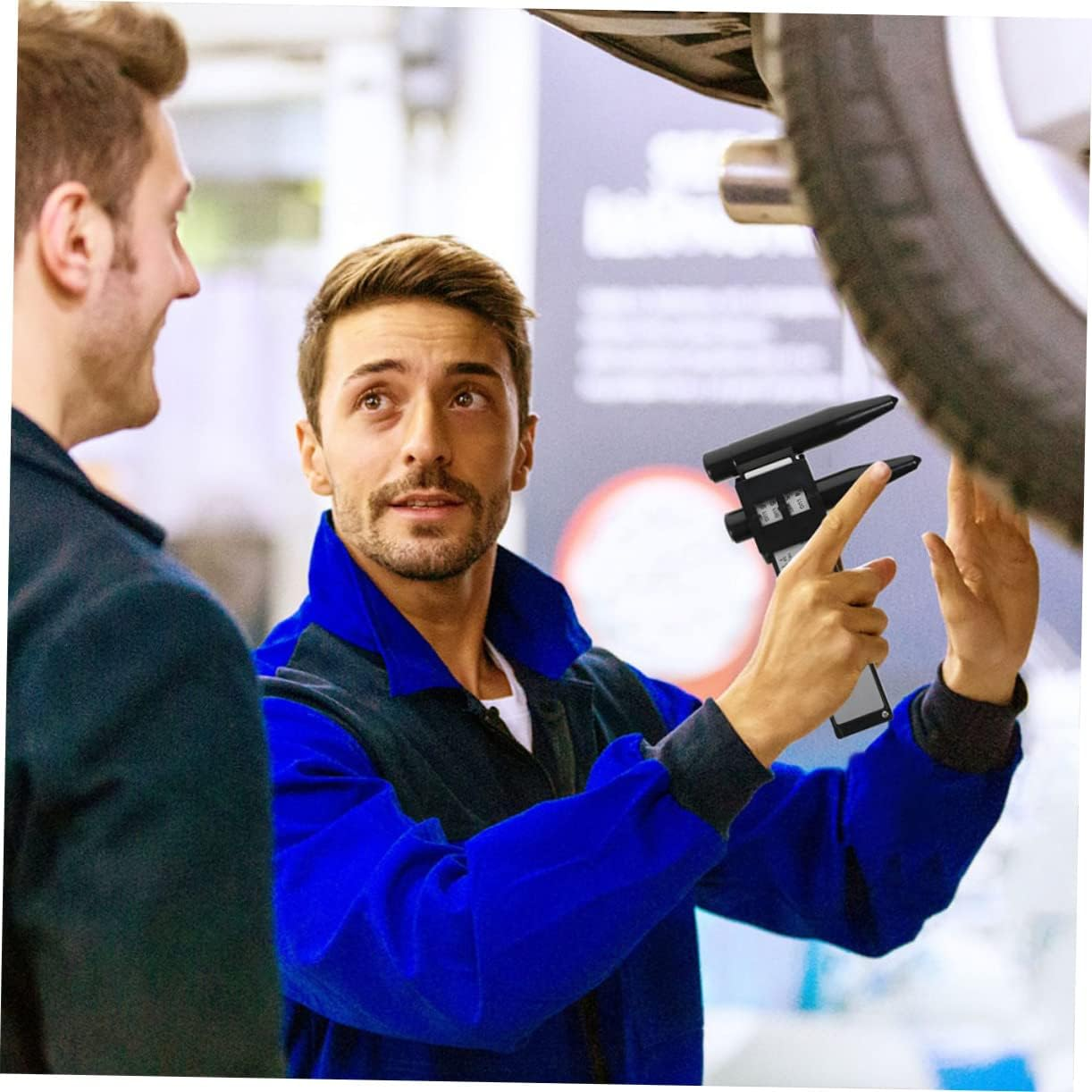 COOLHIYA Wheel Rim Gauge Ruler Vernier Calipers 8Lug Hub Pitch Measurement Tool for Car Wheels Equipment image number 4