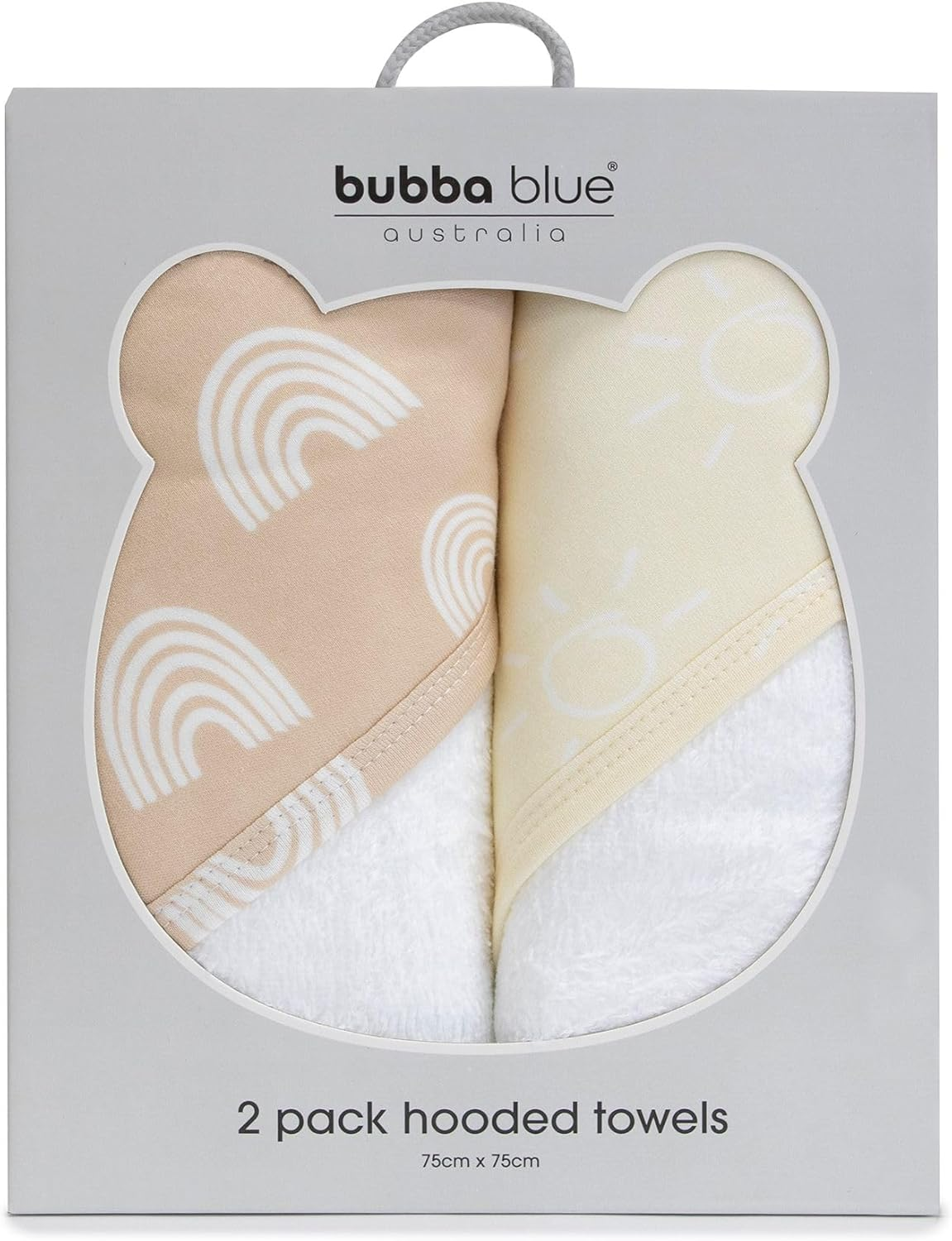 Bubba Blue Nordic Hooded Towel, Vanilla/Latte (Pack of 2)