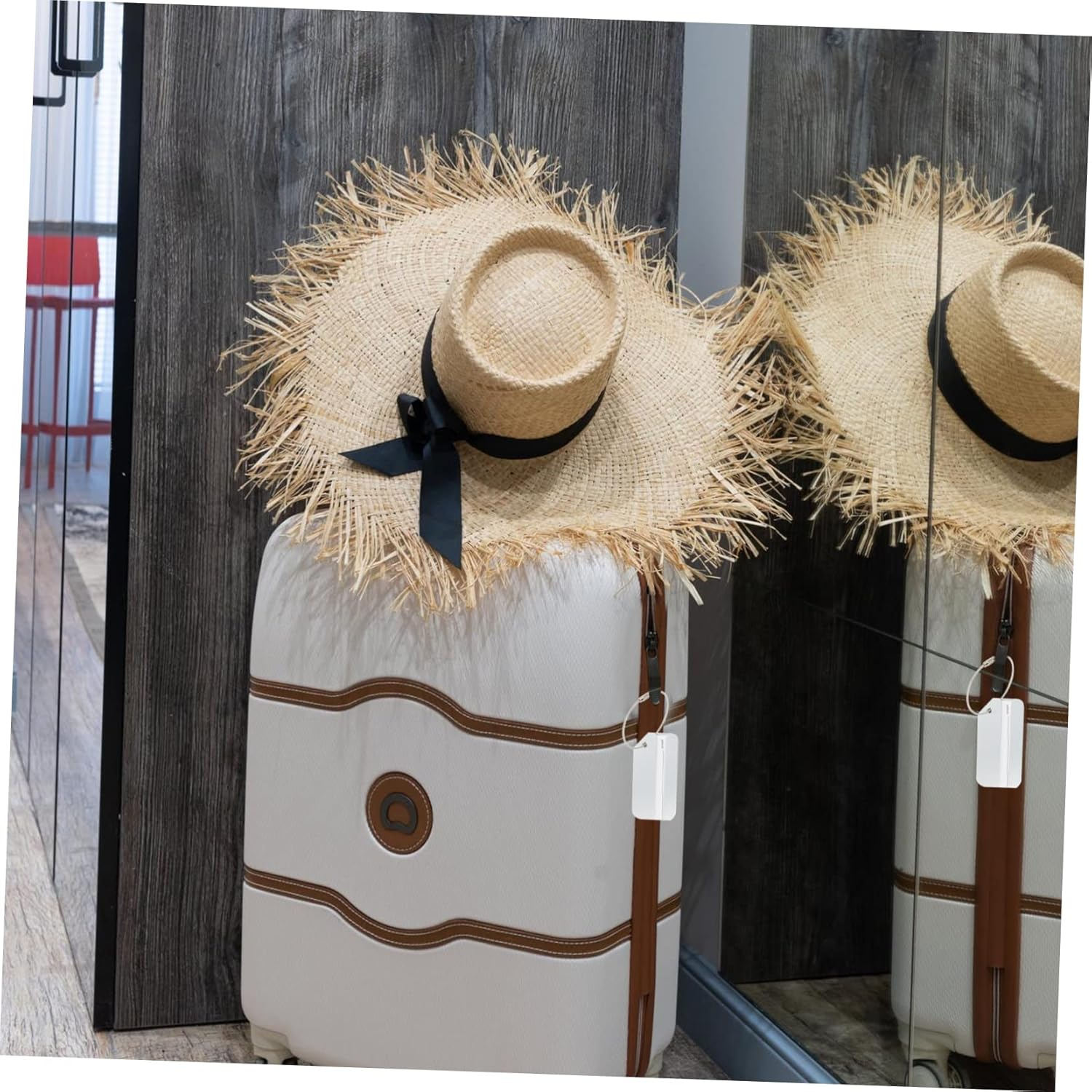 CATIEBYE 6Pcs Suitcase Tag Label Luggage Hanging Tag Luggage Straps for Suitcase image number 4