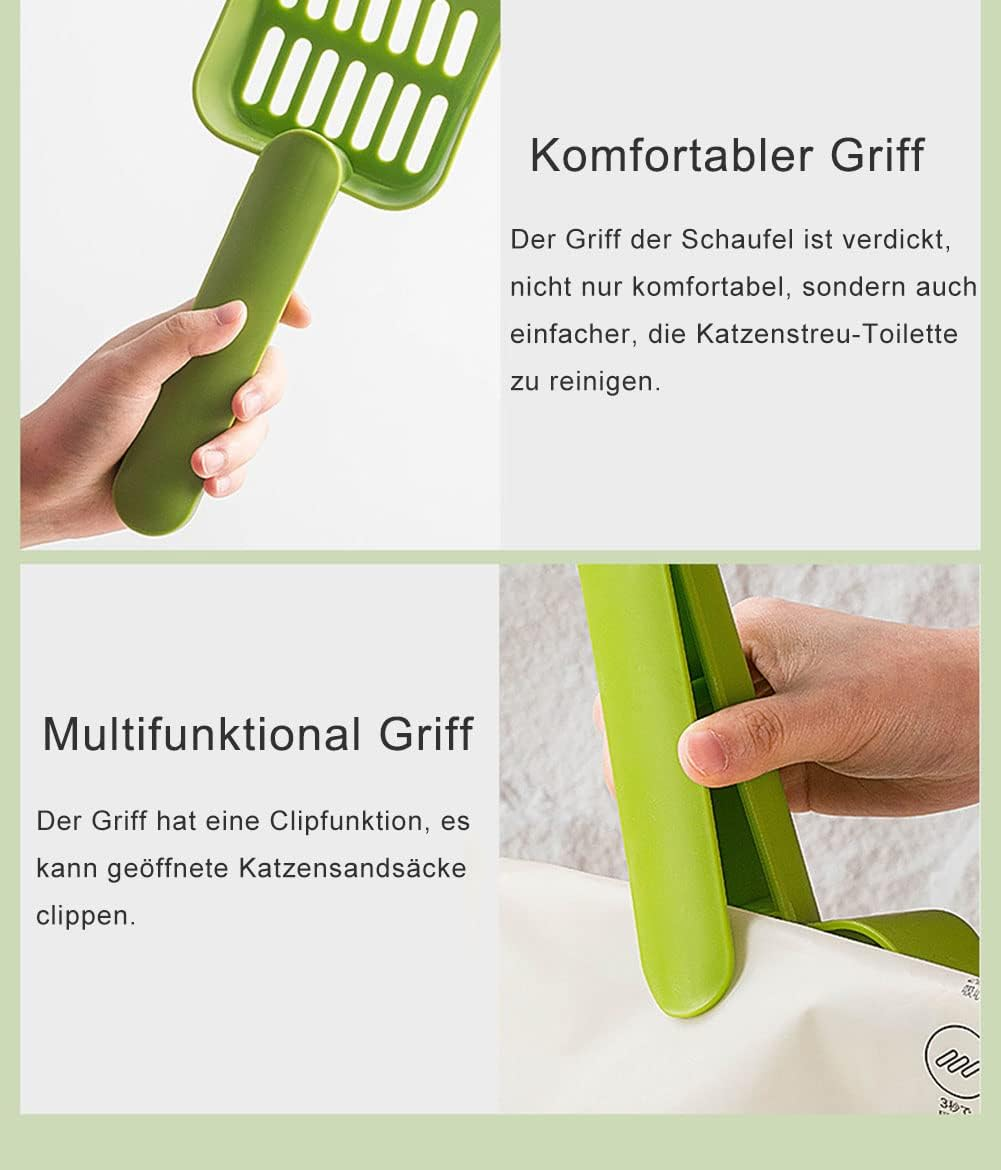 Cat Litter Spoon Cat Sweeping Spoon Durable Cat Litter Scoop for Cleaning Cat Sand Toilets Cleaning Tools for Pet Cats Kitten Pet Accessories Large 8 X 11.5 X 28 Cm (Blue)