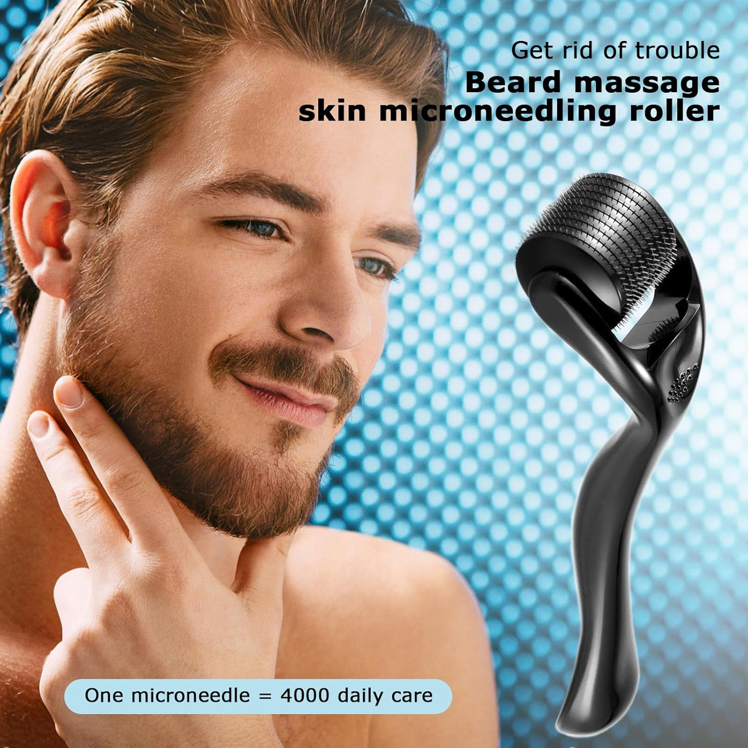 Derma Roller for Hair & Beard Growth, 3 Pack 0.5Mm,1Mm,1.5Mm Microneedle Roller for Face, Body Growth, Skin Care Micro Needle Face Roller for Women & Men, 540 Titanium Scalp Roller Beard Dermaroller image number 1