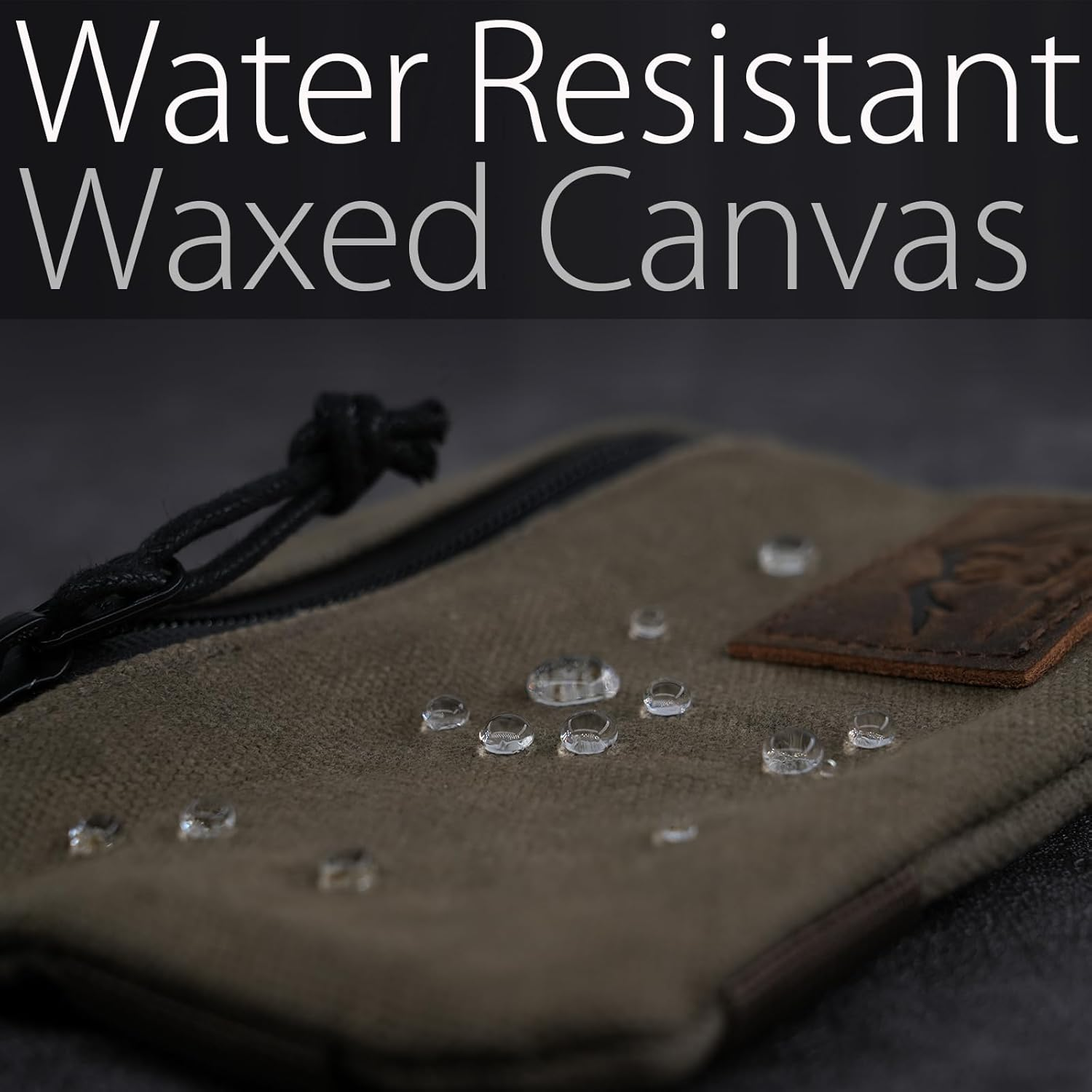 Diodrio Belt Zipper Pouches for Men Women Compact EDC Pouch, YKK Zipper, Anti-Theft Pickpocket Proof Safety Wallets, Waist Pack for Traveling Hiking, Water Resistant, Tough Waxed Canvas, Olive image number 4