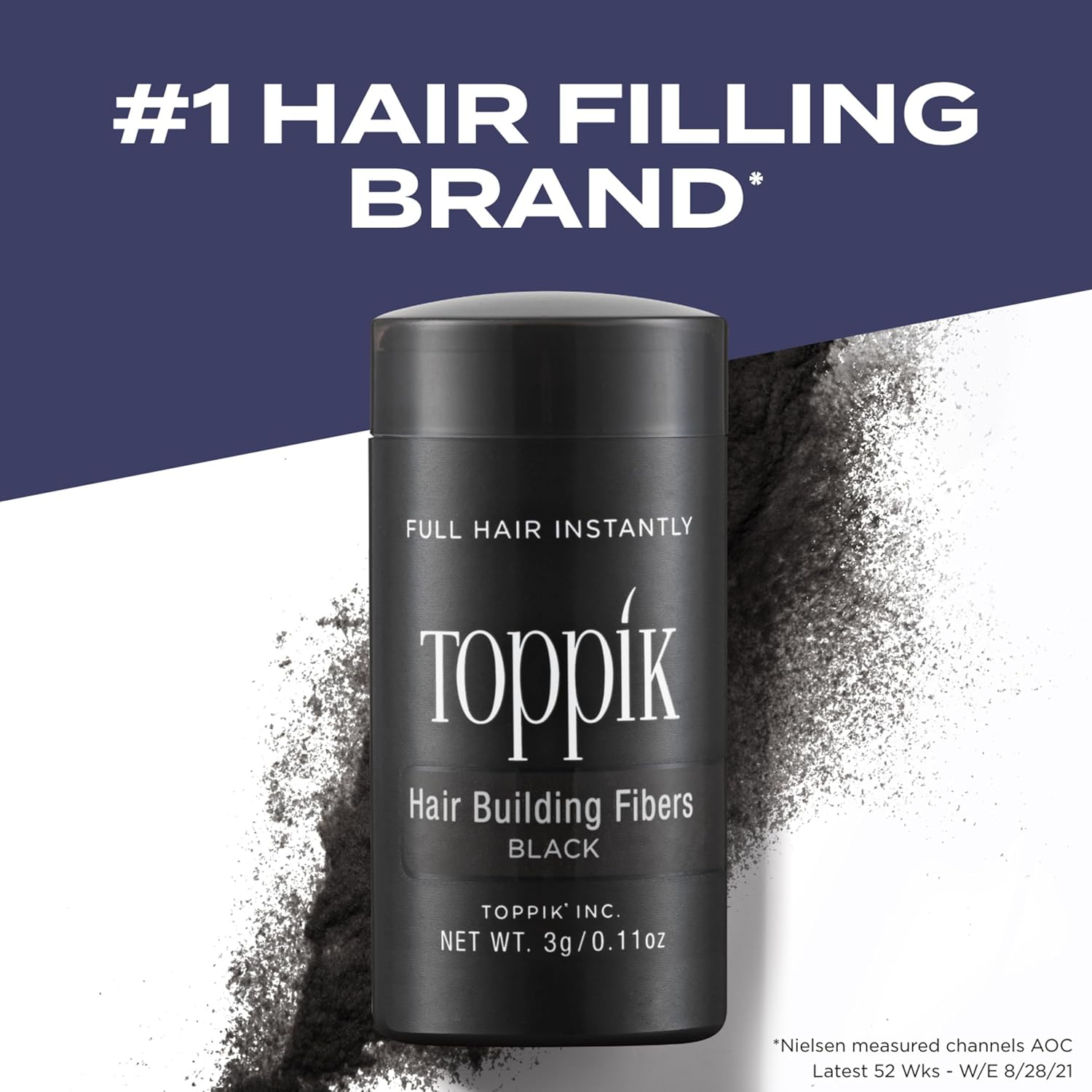 Toppik Hair Building Fibres Black, 55G - Thicker Fuller Look Instantly, Natural Keratin Protein, Wind Sweat & Rain Resistant, Easy to Apply, for Men & Women Who Are Thinning image number 5